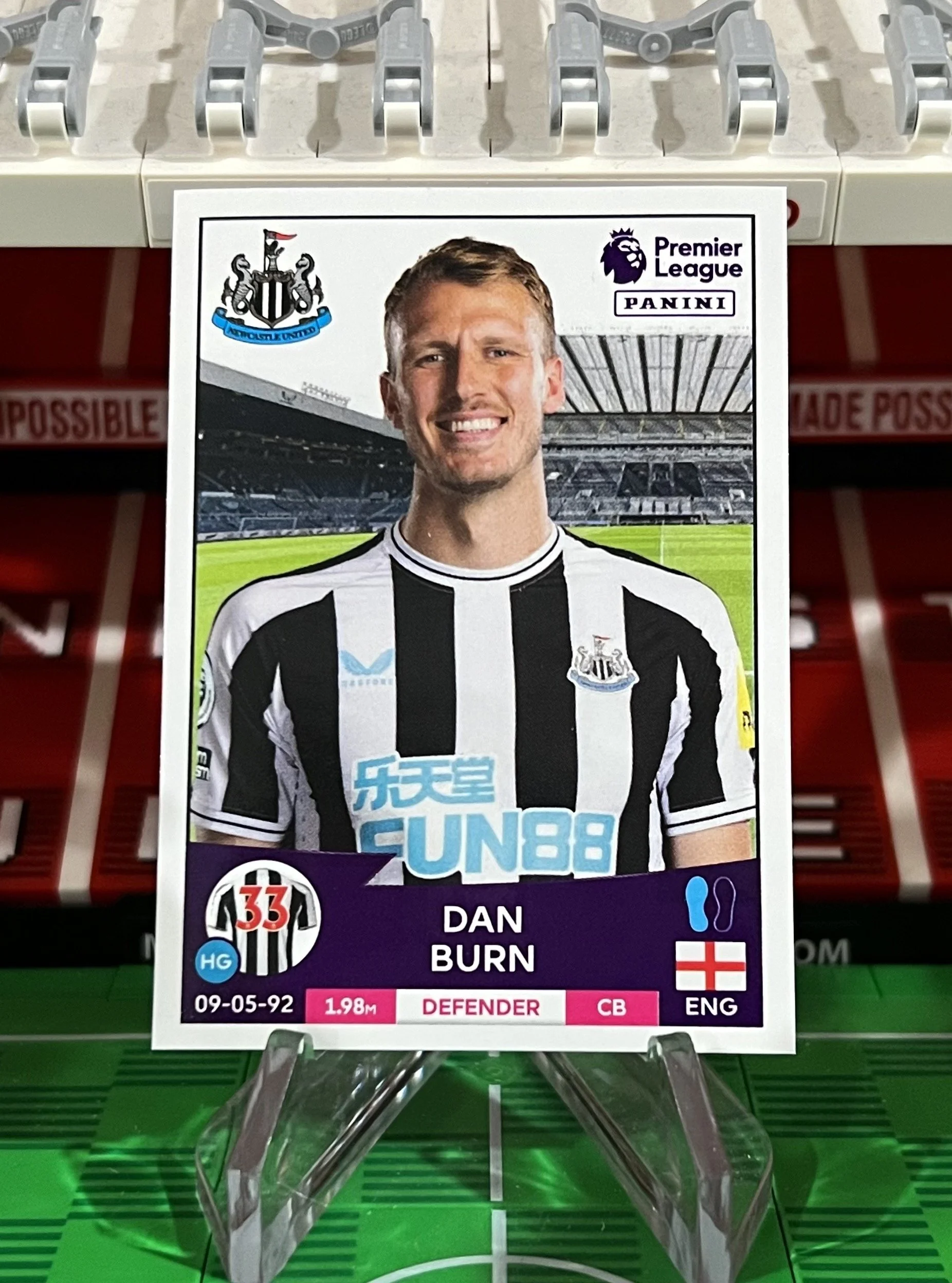 dan burn 2023 panini sticker