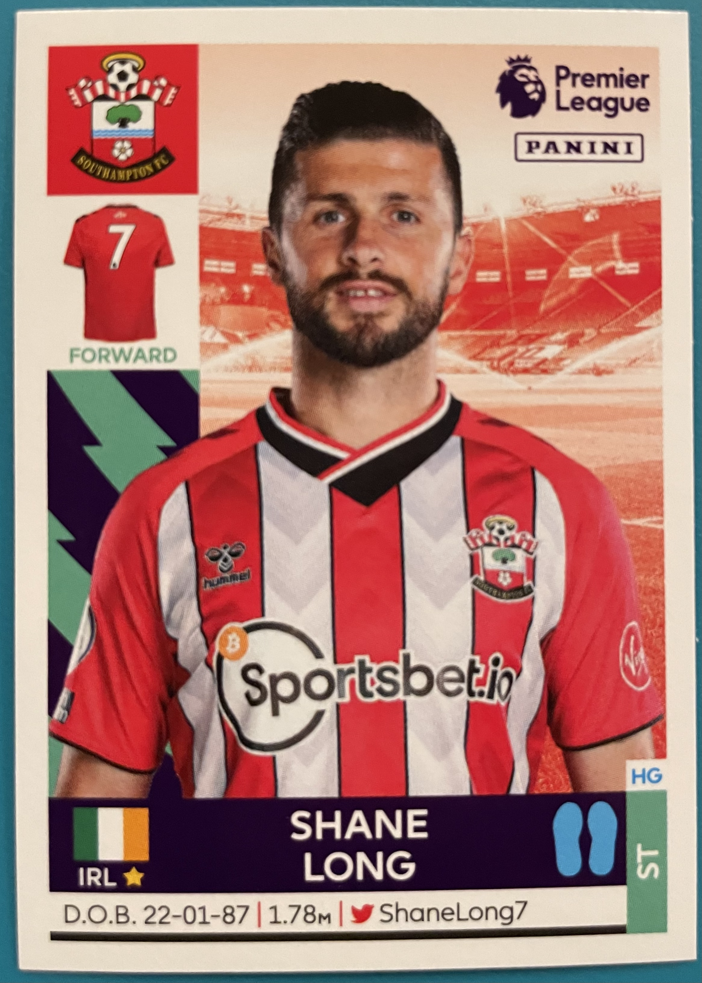 shane long 2022 panini sticker