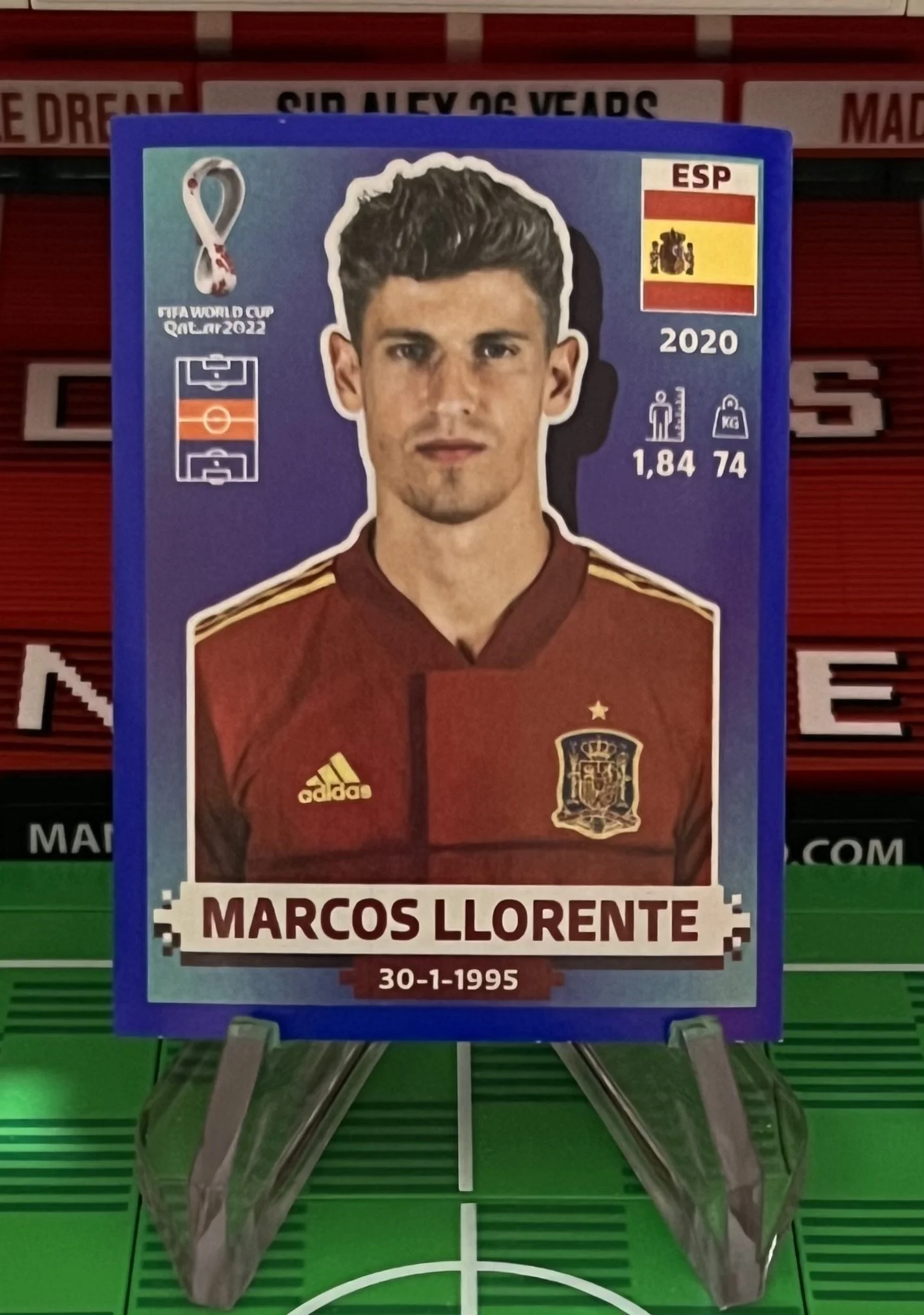 marcos llorente world cup qatar panini sticker.