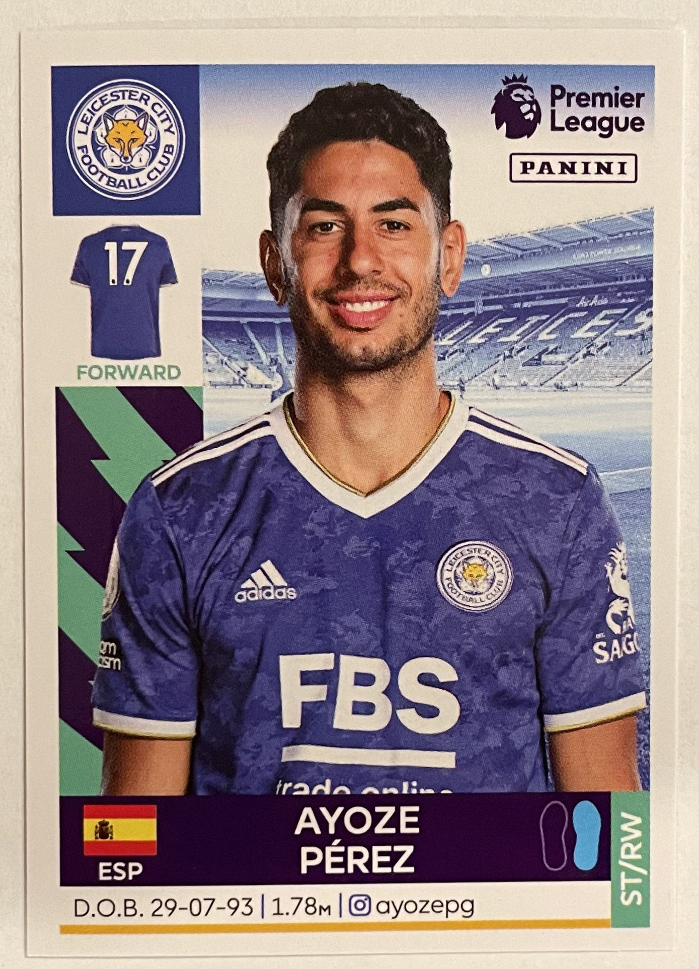 ayoze perez 2022 panini sticker