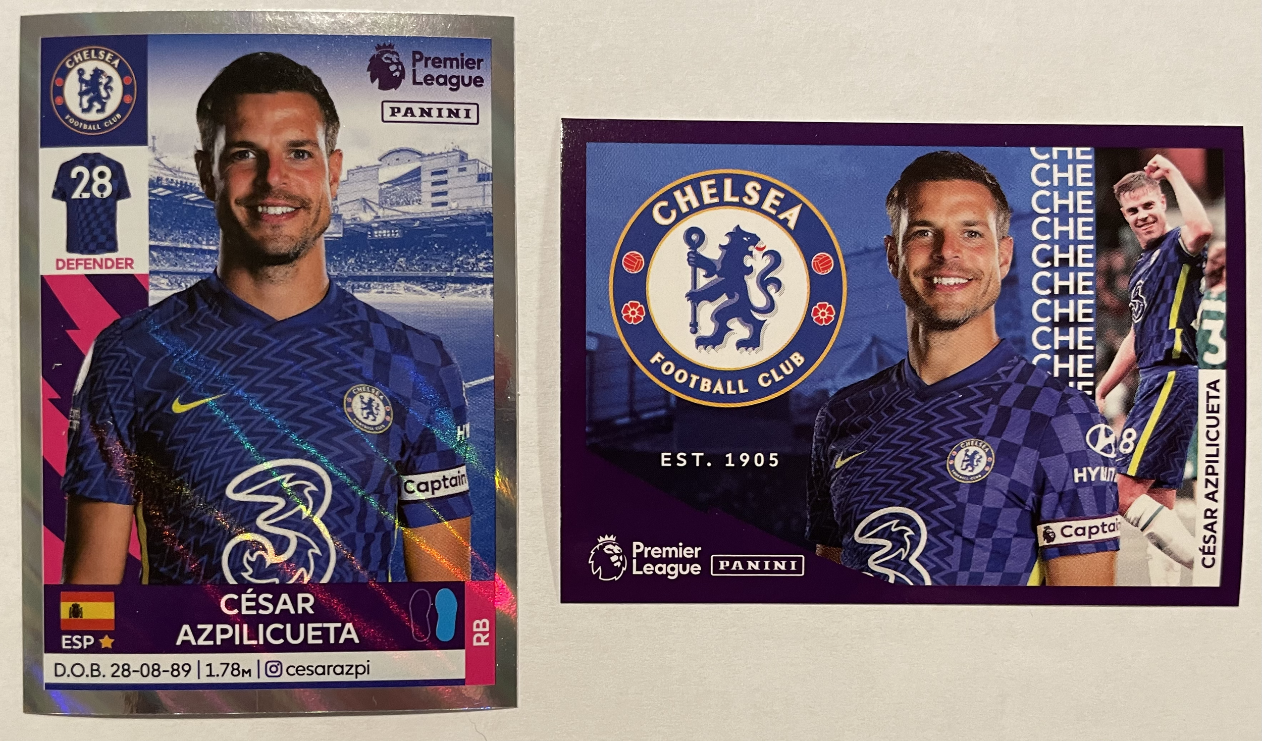 cesar azpilicueta 2022 panini sticker