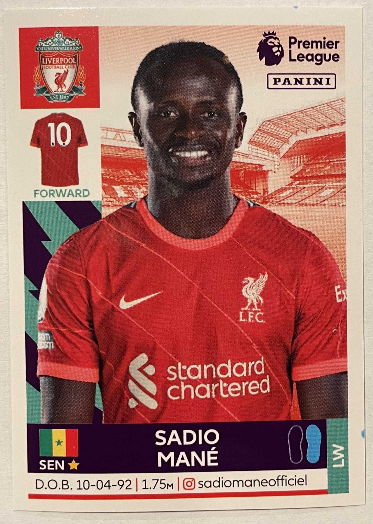 sadio mane 2022 panini sticker