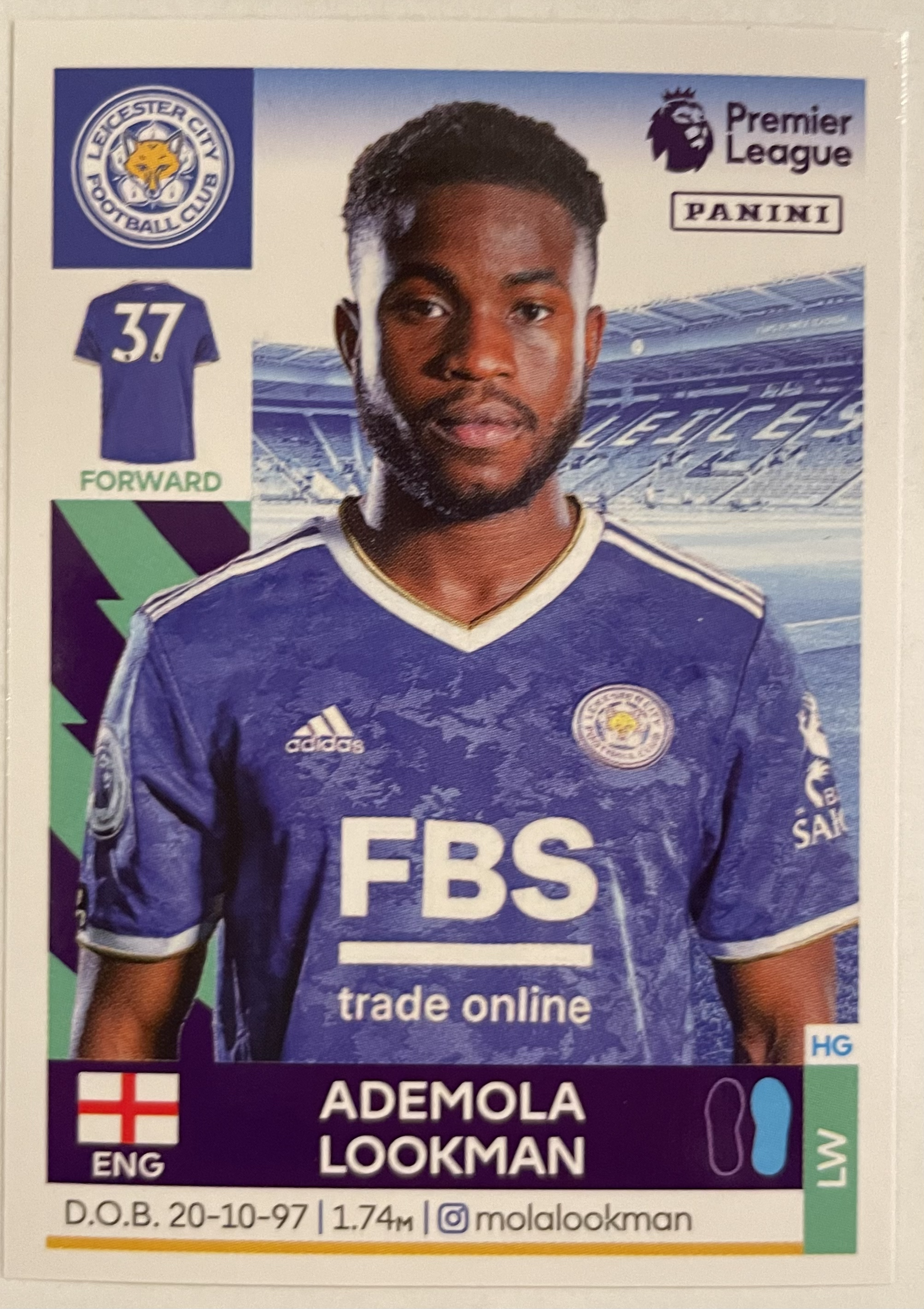 ademola lookman 2022 panini sticker