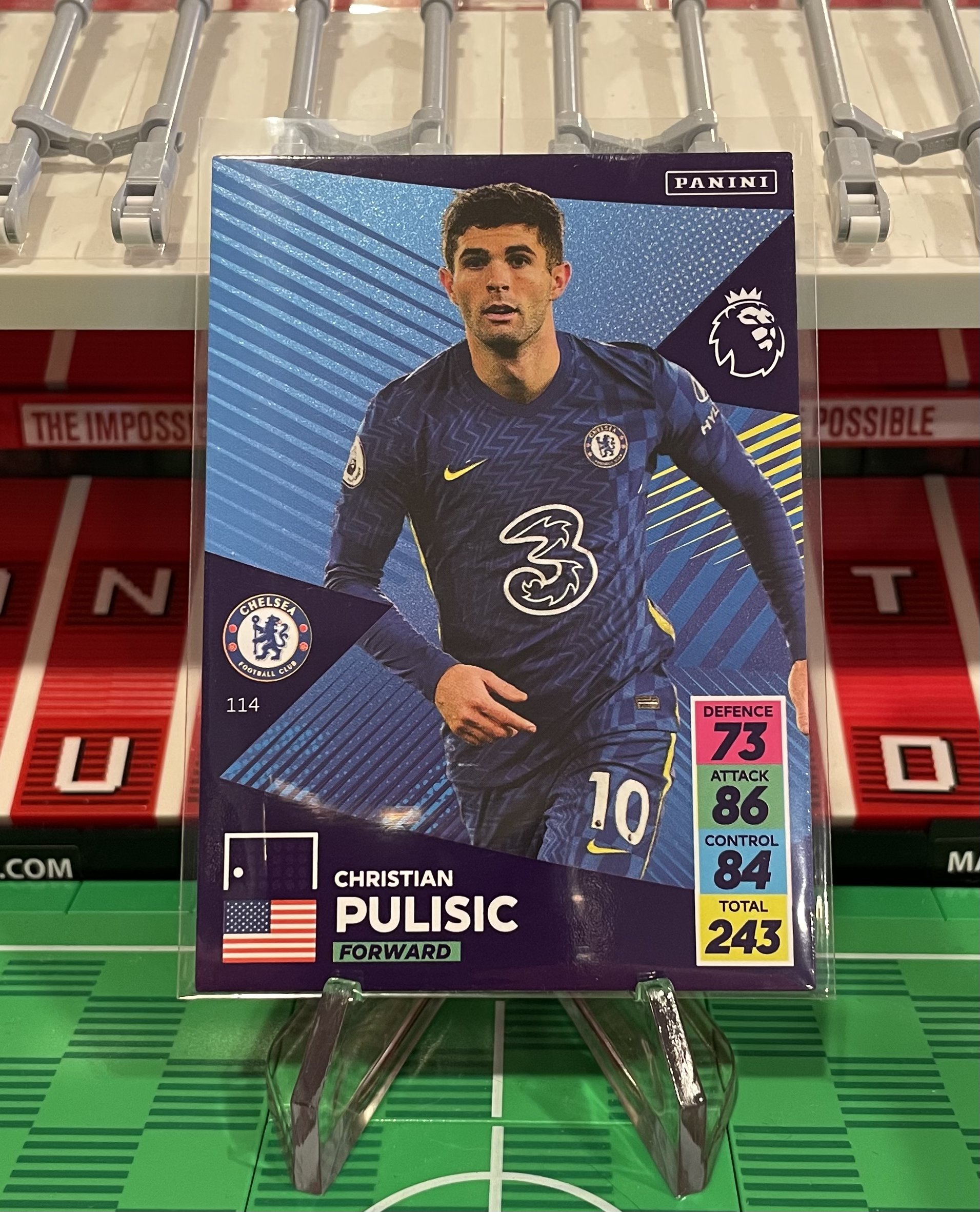 christian pulisic panini adrenalyn xl 2021 card