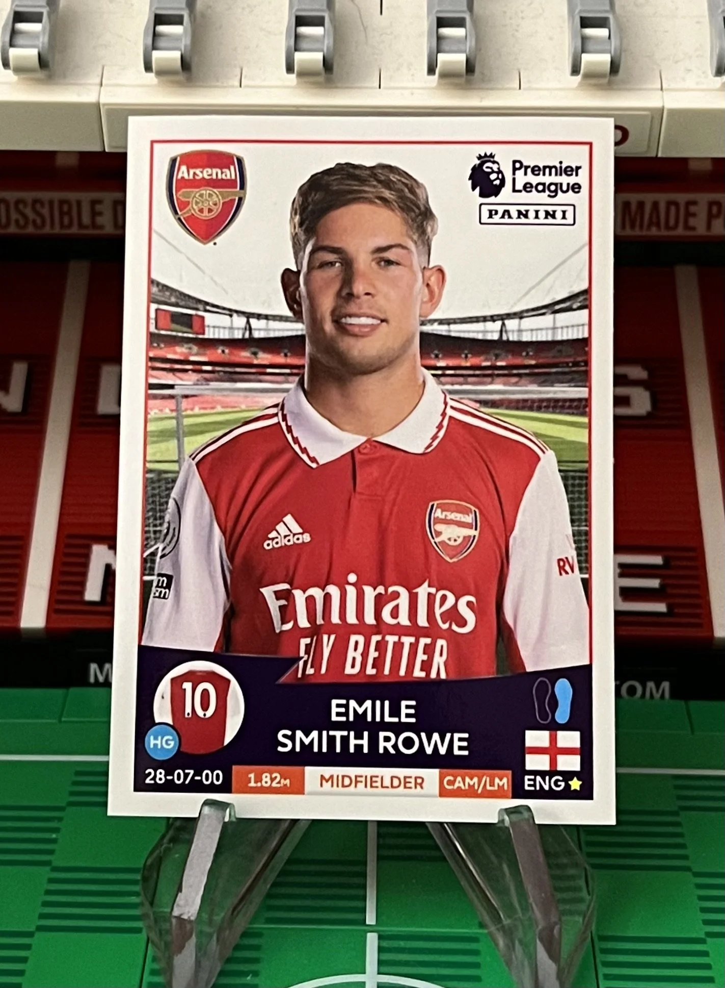 emile smith rowe 2023 panini sticker