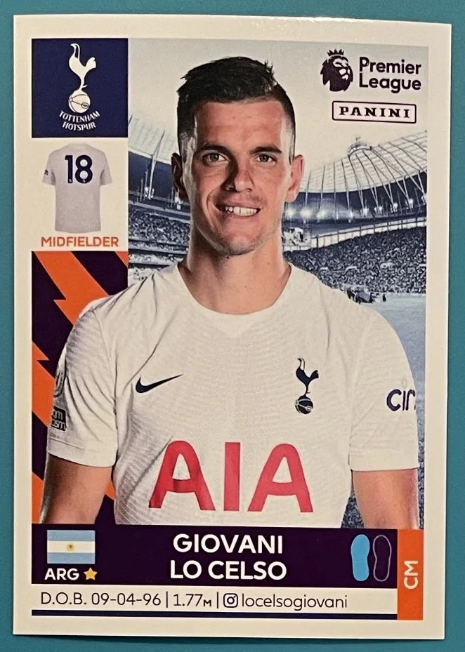 giovani lo celso 2022 panini sticker