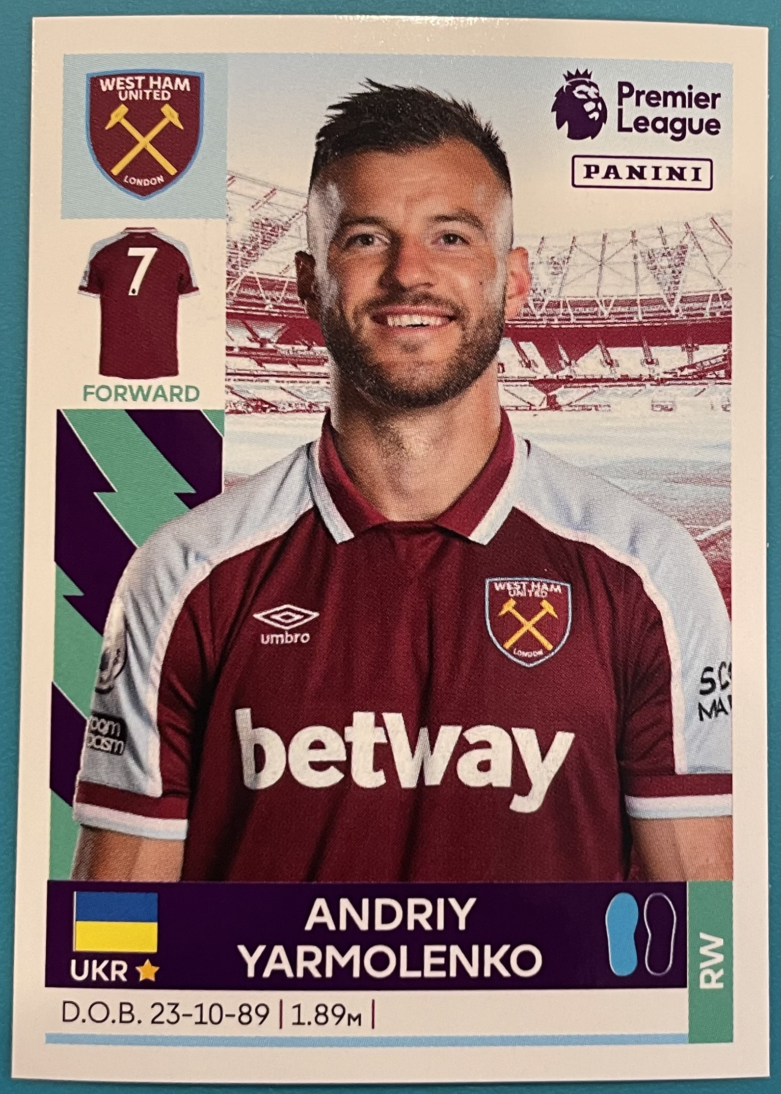 andriy yarmolenko 2022 panini sticker