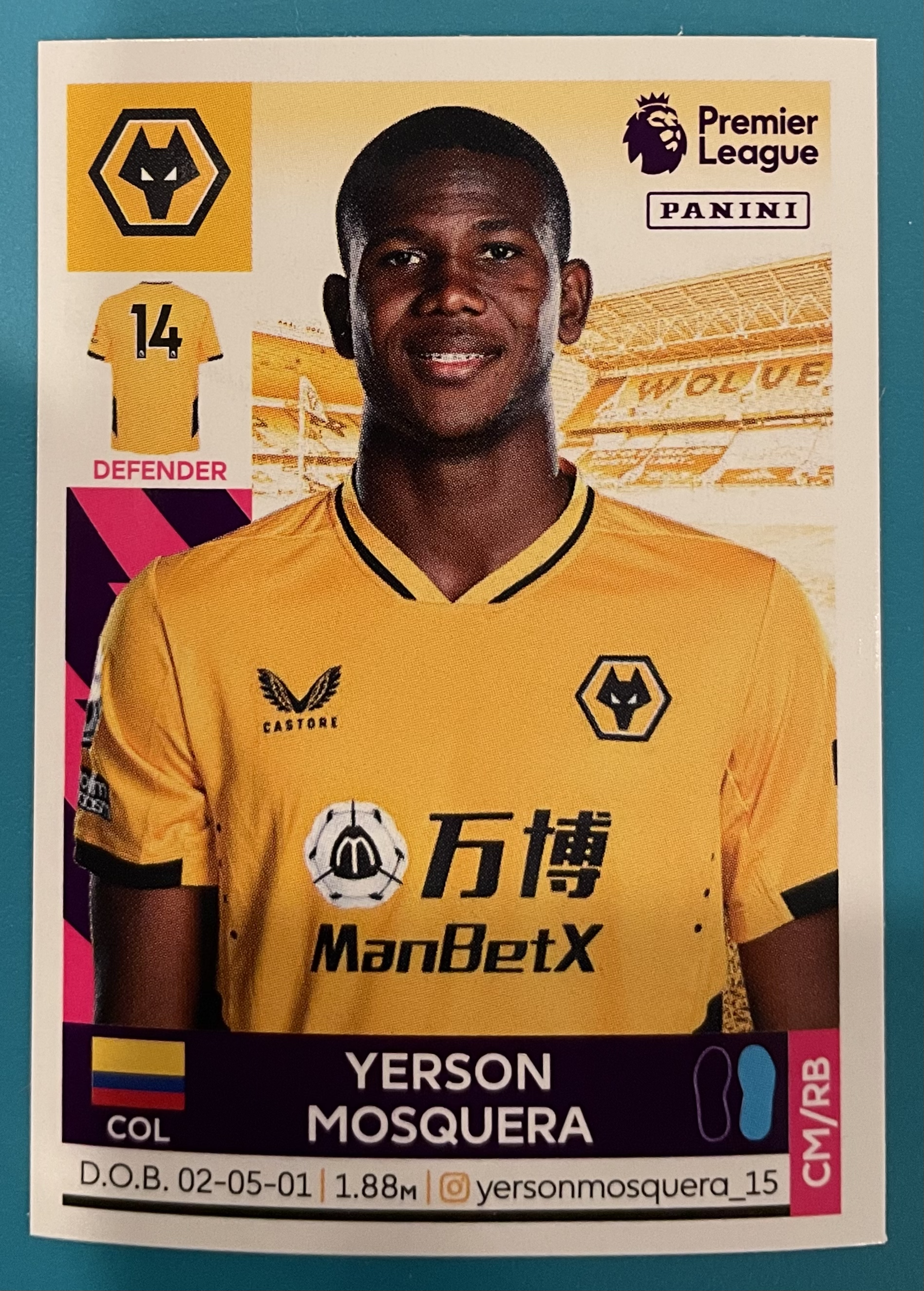 yerson mosquera 2022 panini sticker