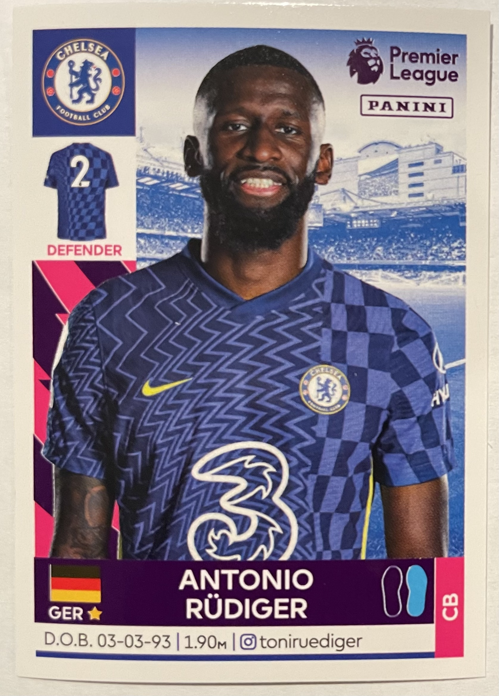 antonio rudiger 2022 panini sticker