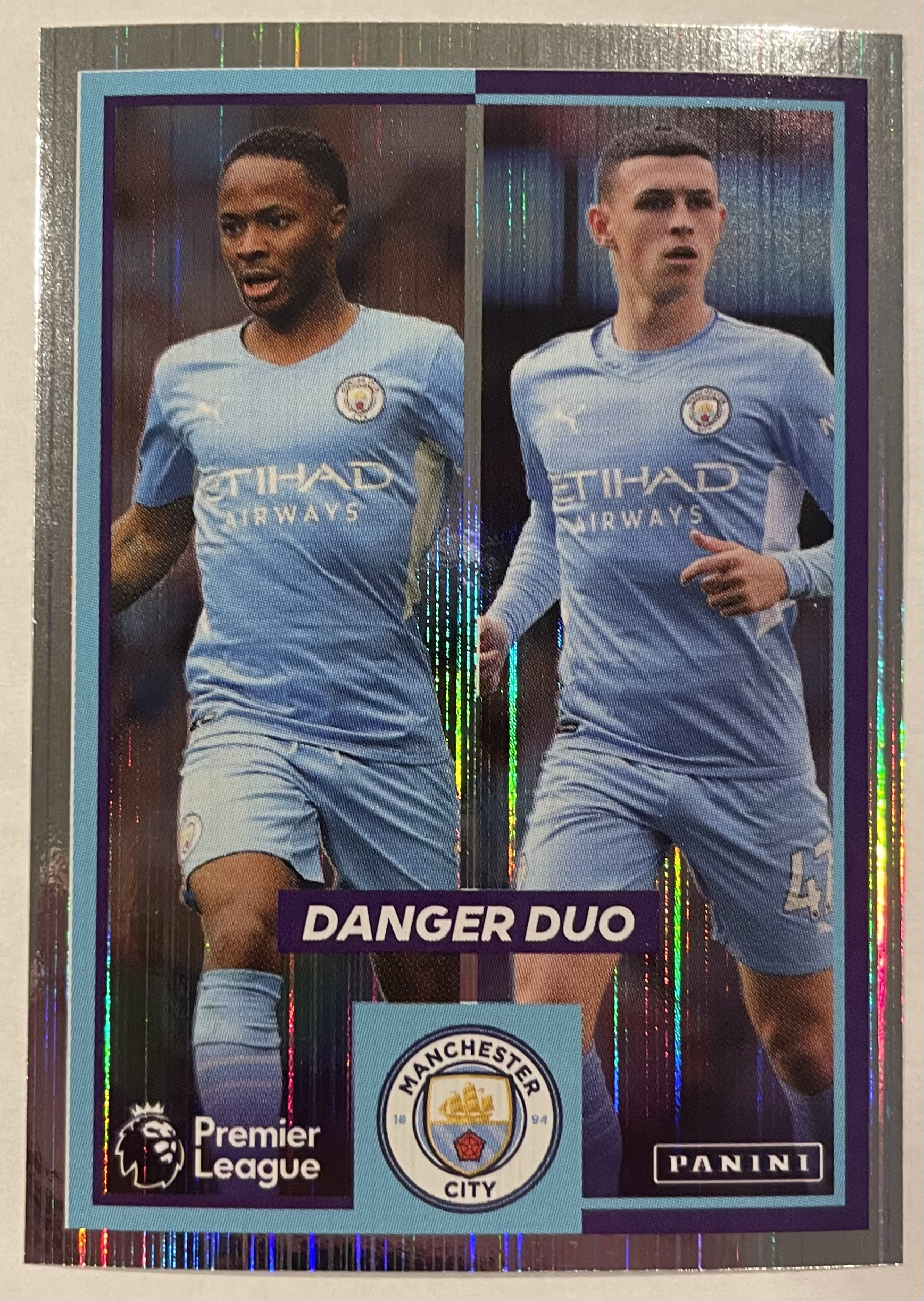 manchester city danger duo 2022 panini card