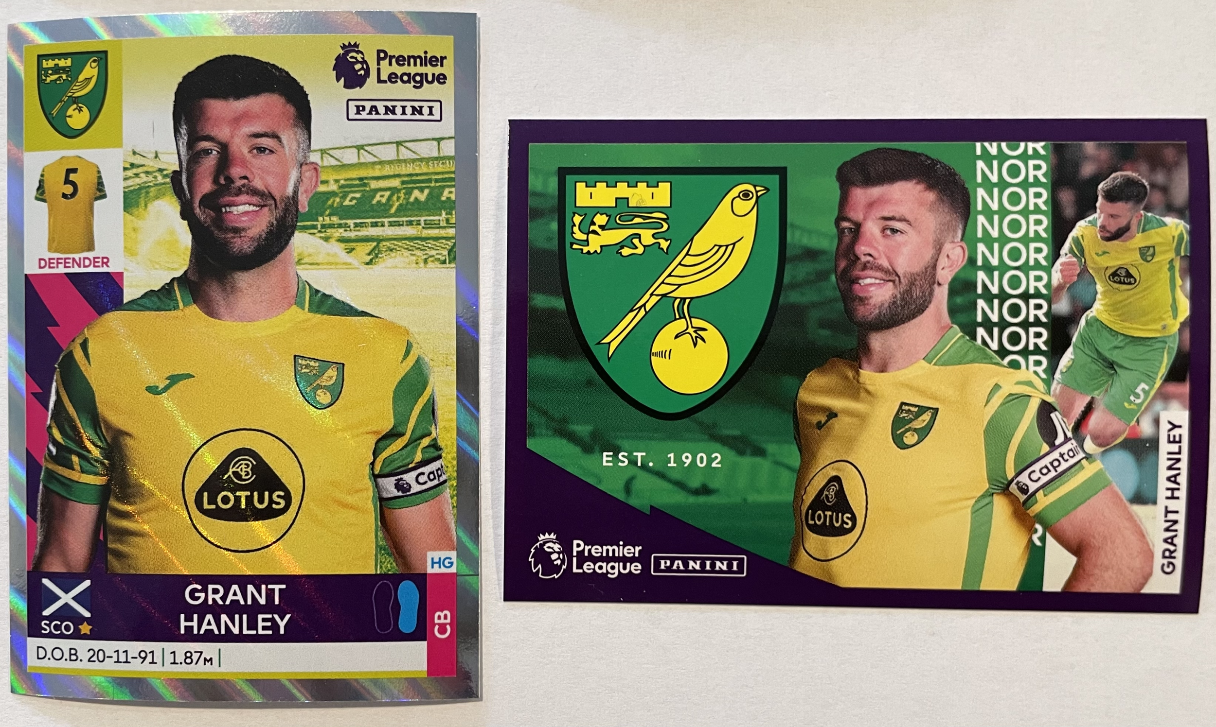 grant hanley 2022 panini sticker