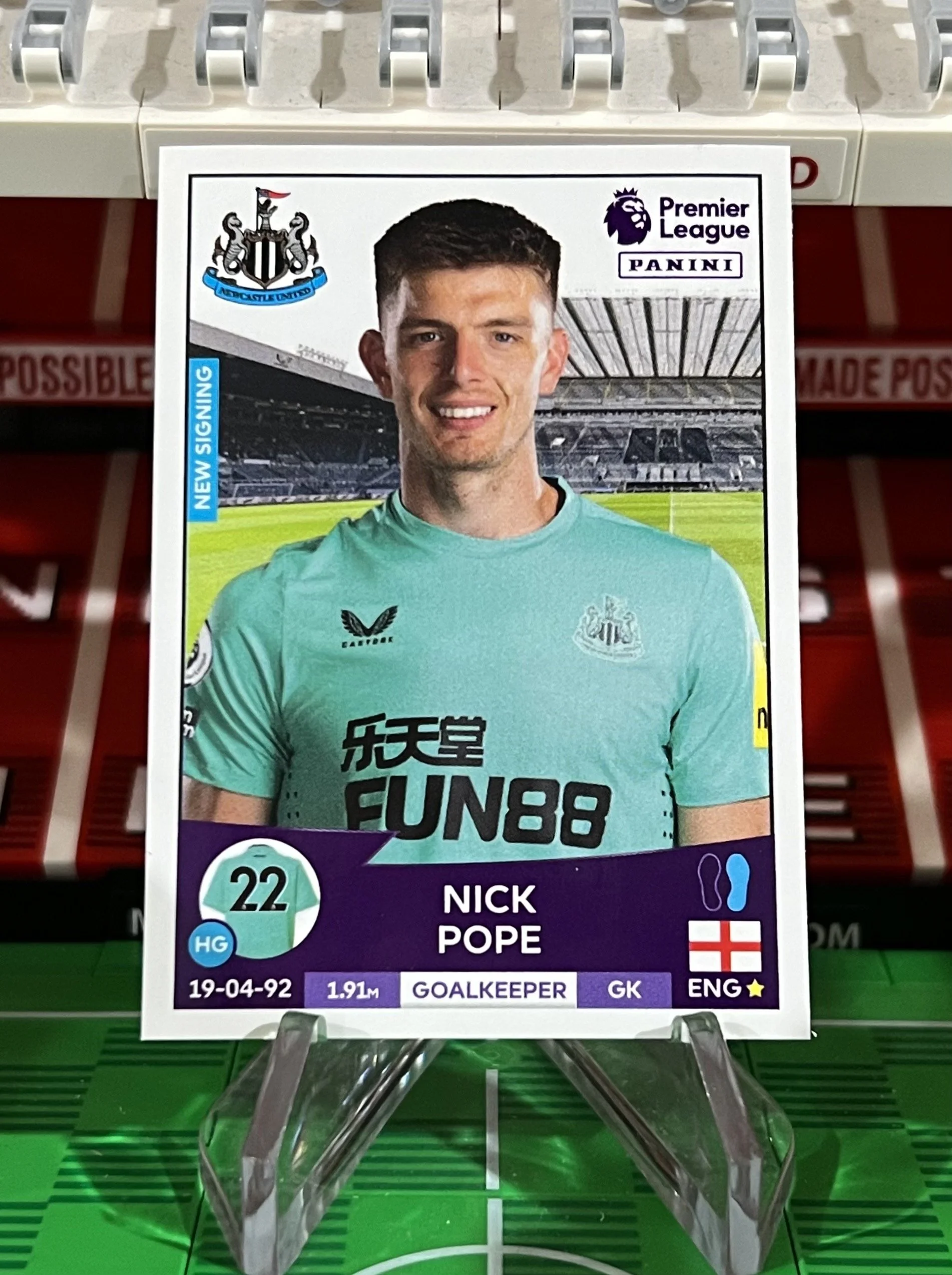 nick pope 2023 panini sticker