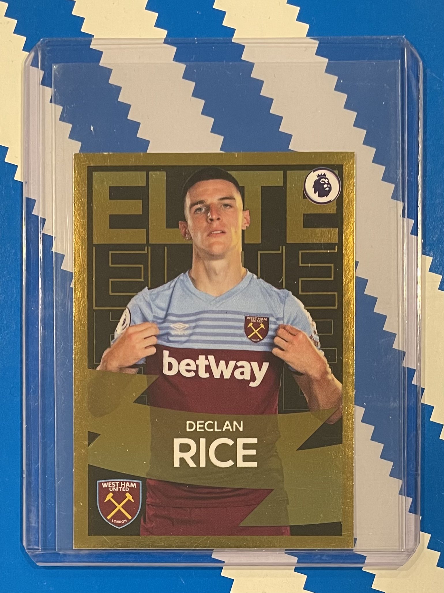 declan rice rookie card elite panini premier league stickers