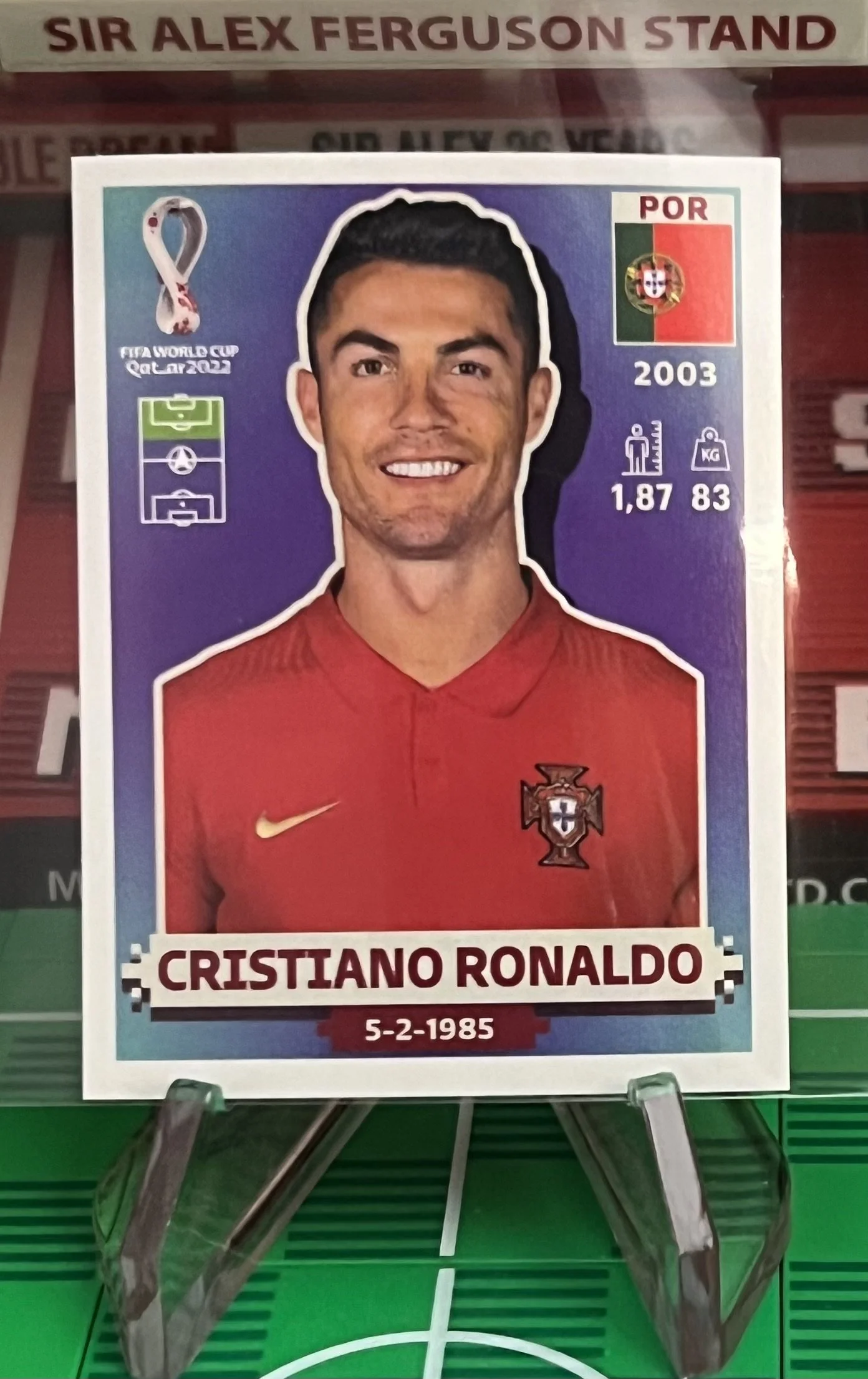 cristiano ronaldo world cup qatar panini sticker.