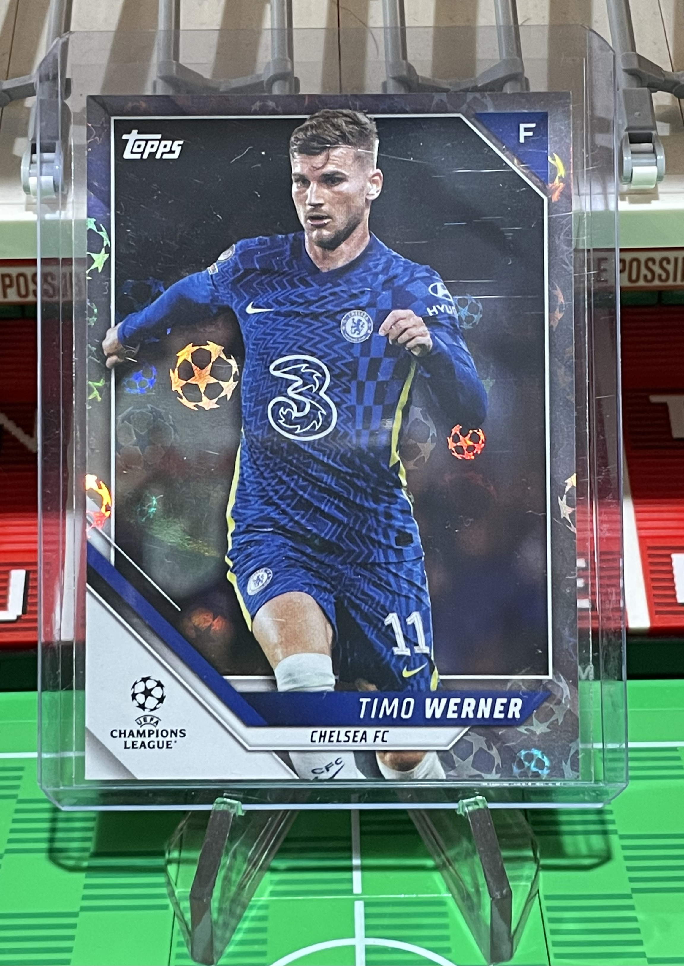 timo werner 2021-22 topps champions league holo card