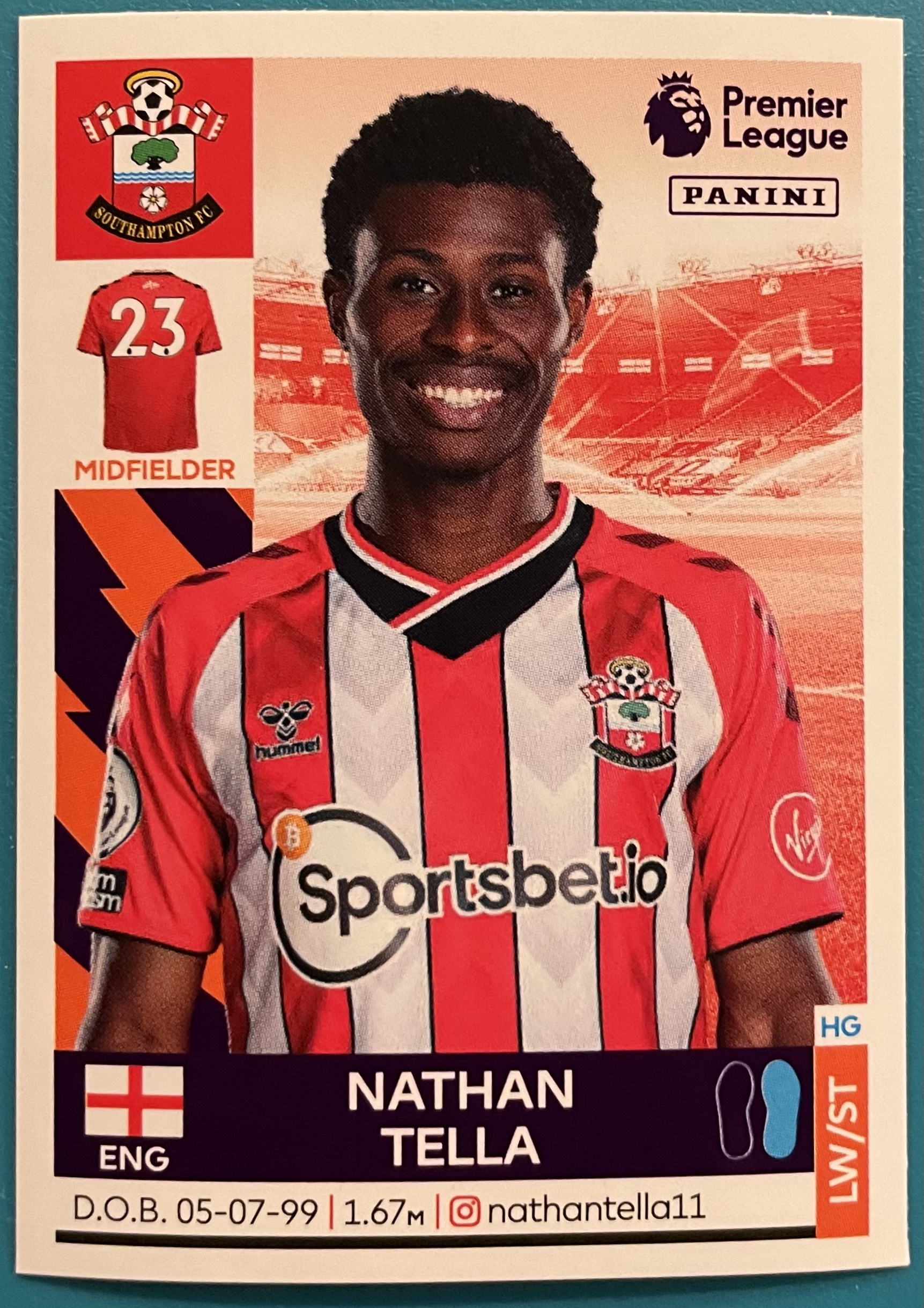 nathan tella 2022 panini sticker