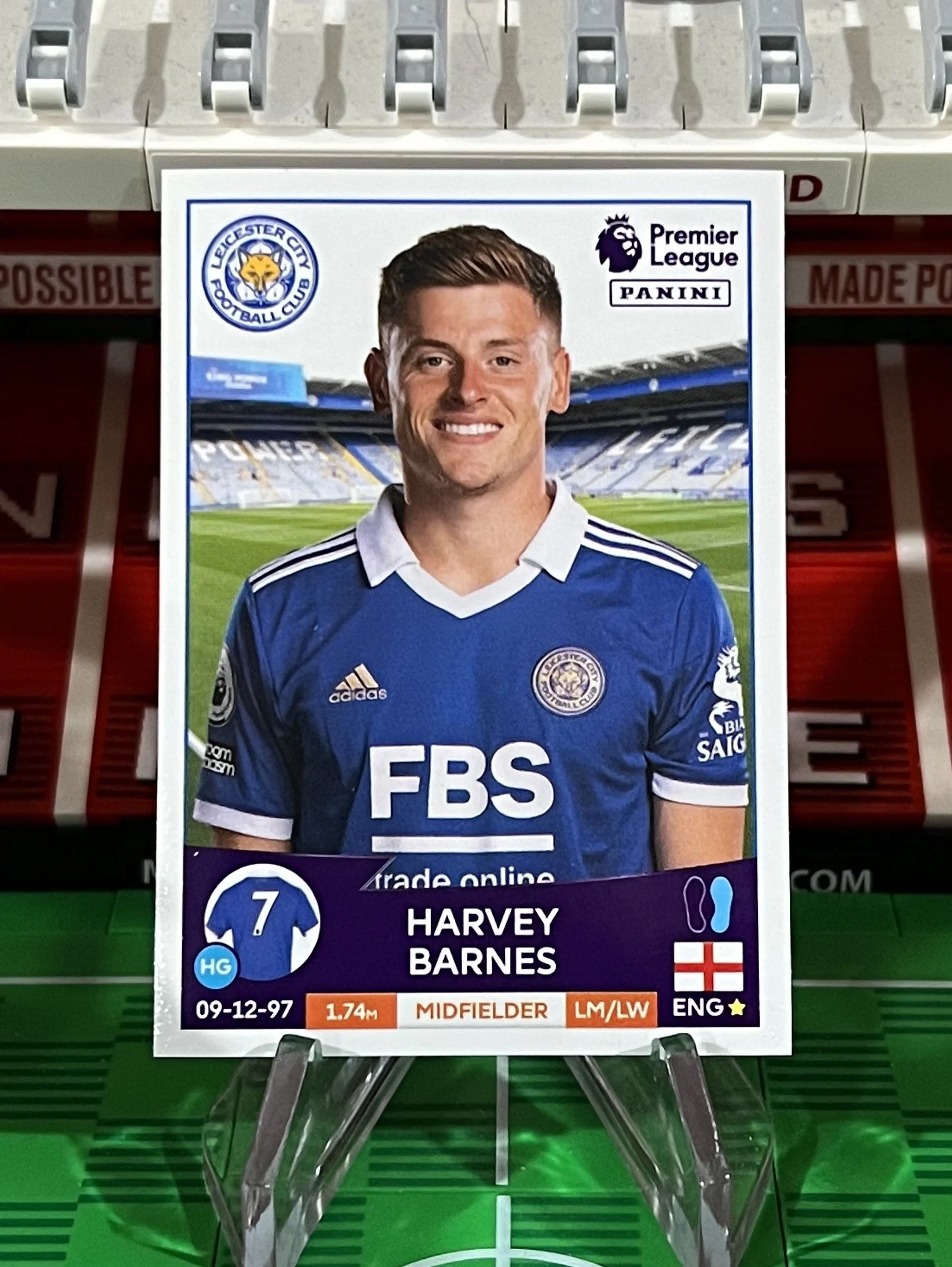 harvey barnes 2023 panini sticker