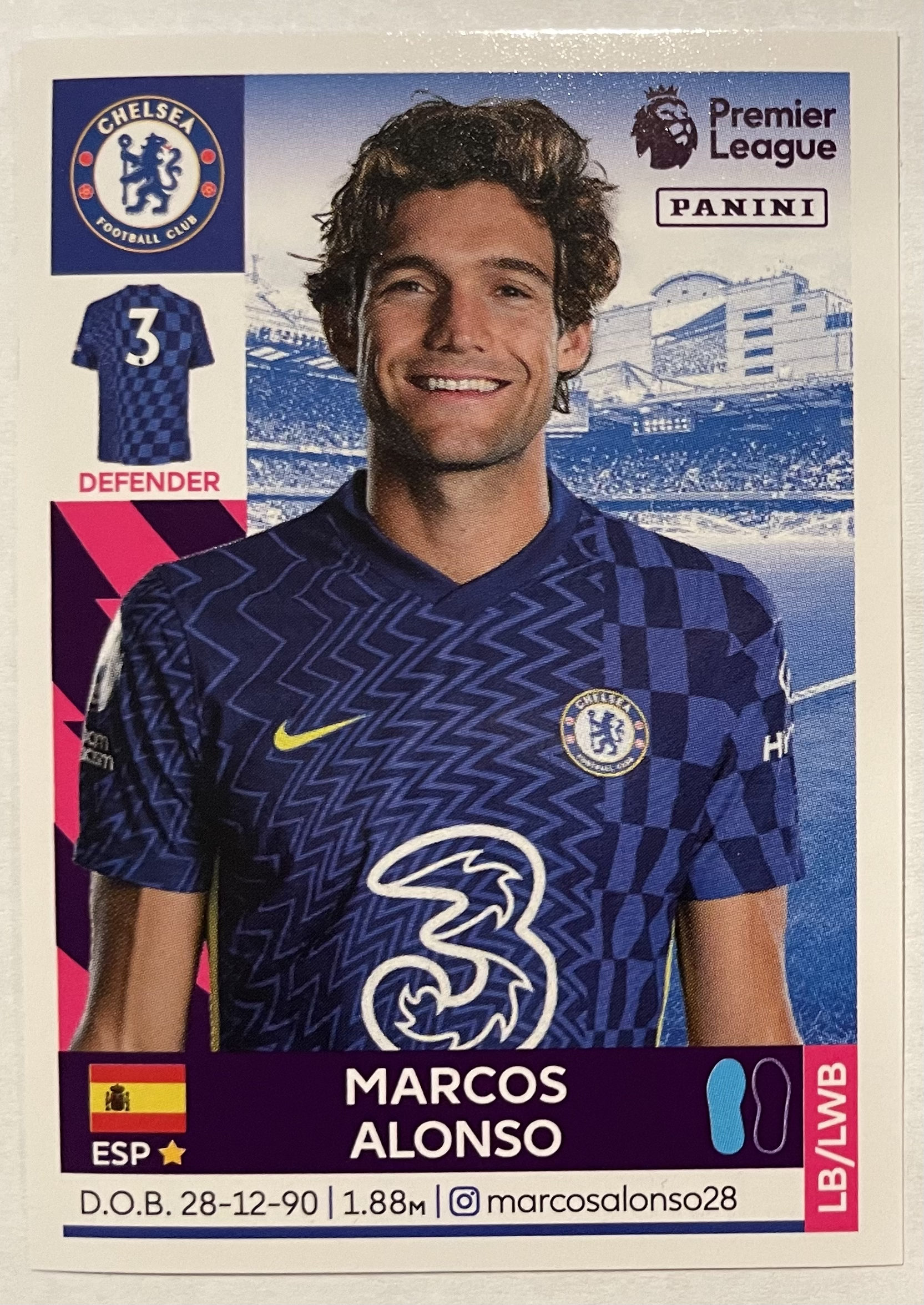 marcos alonso 2022 panini sticker