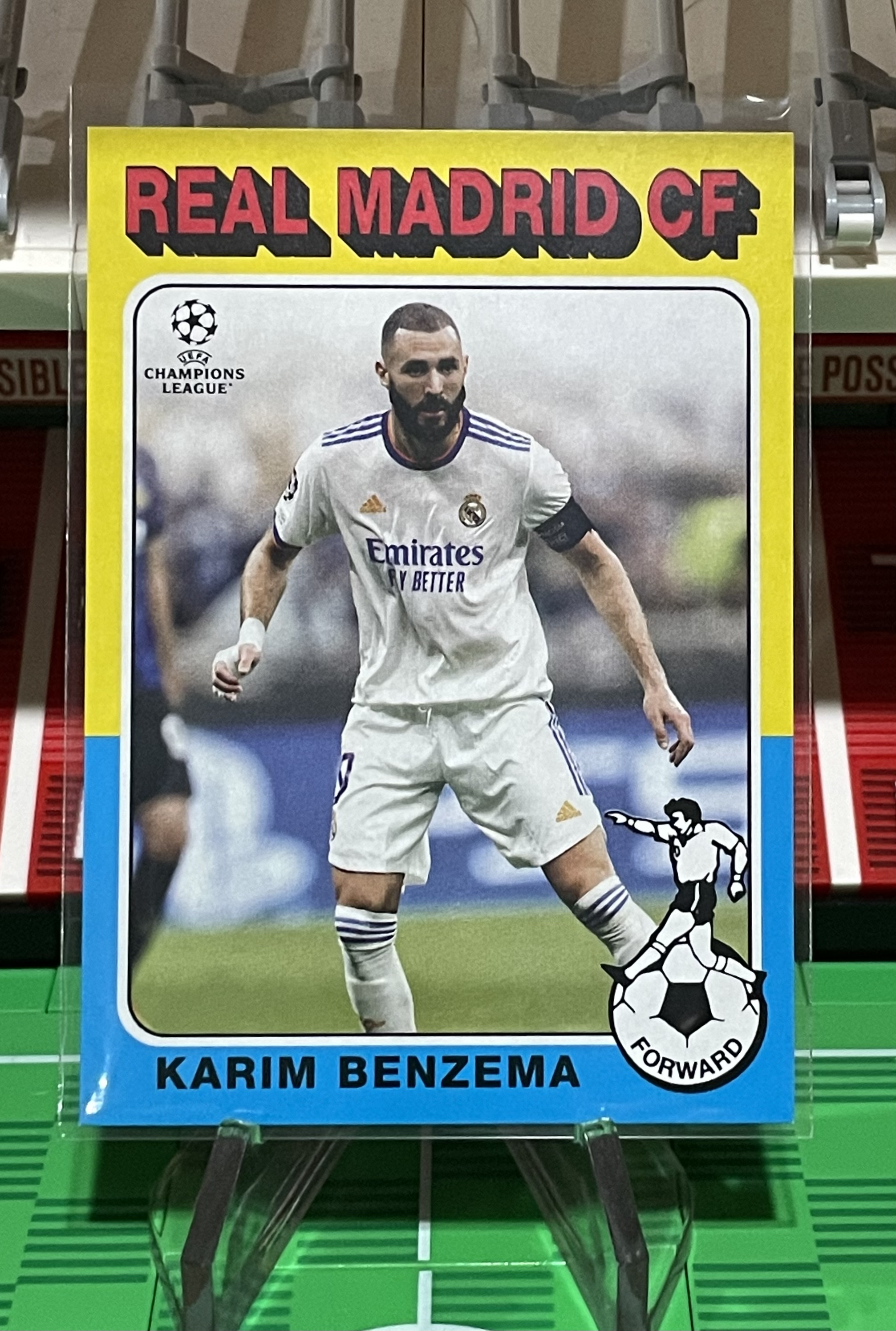 karim benzema 2022 topps uefa champions league card