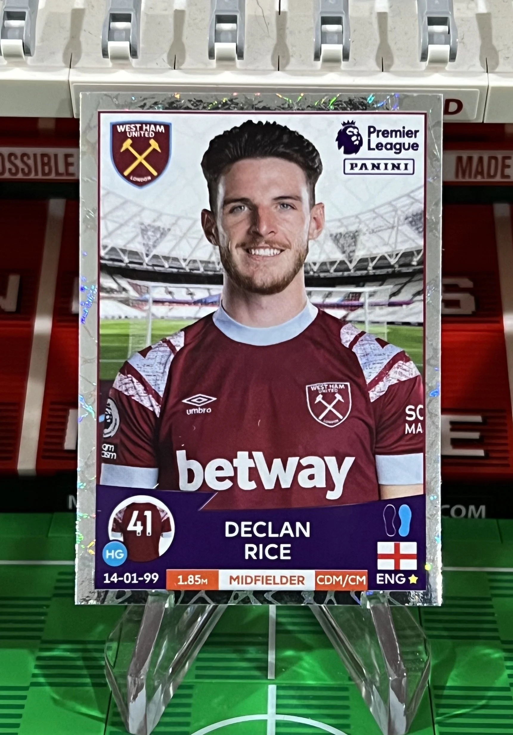 declan rice 2023 panini sticker