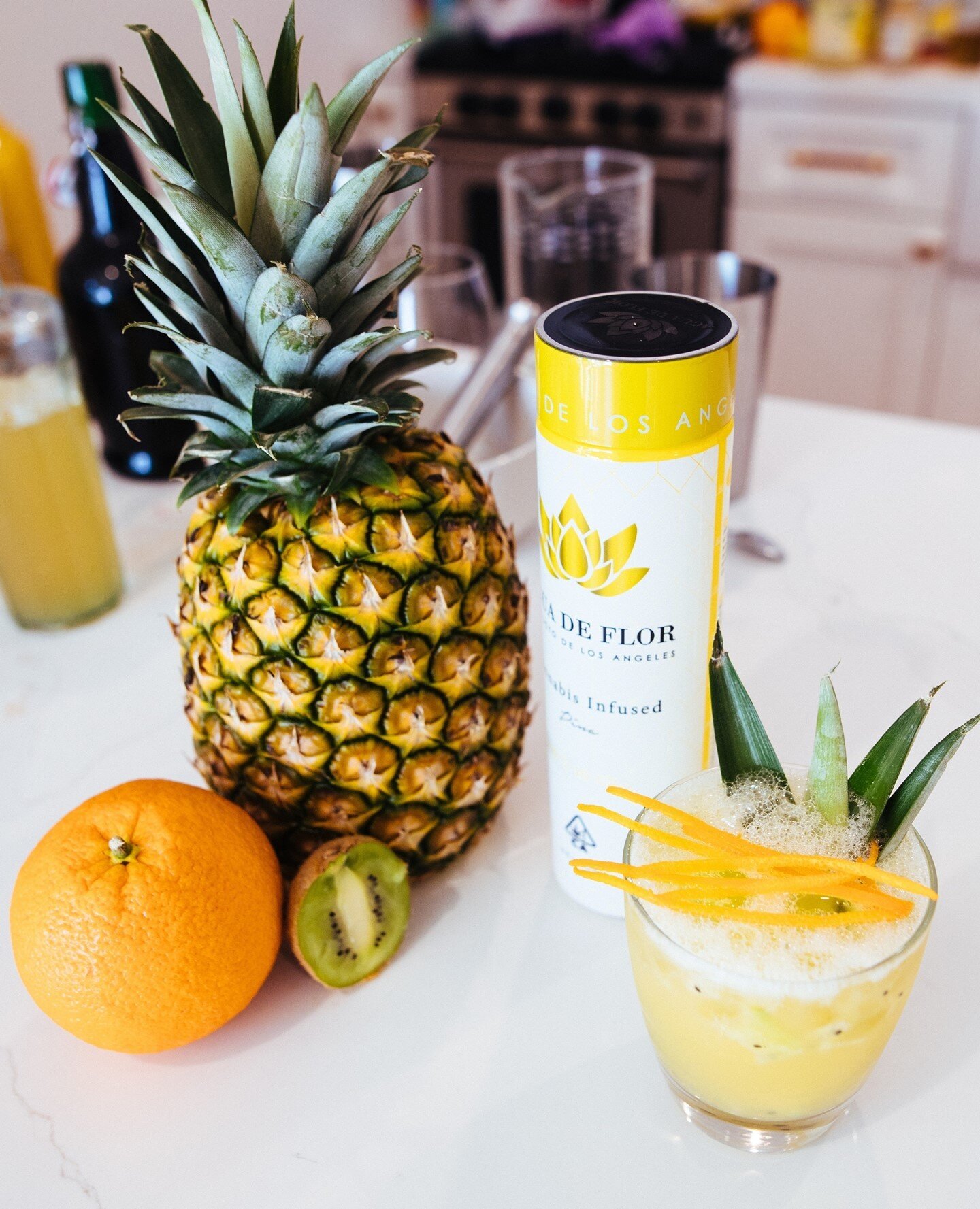 The coolest mocktails are the ones you least expect. This summer enjoy the refreshing combination of 🍍+ 🍊 + 🥝 + 🍋