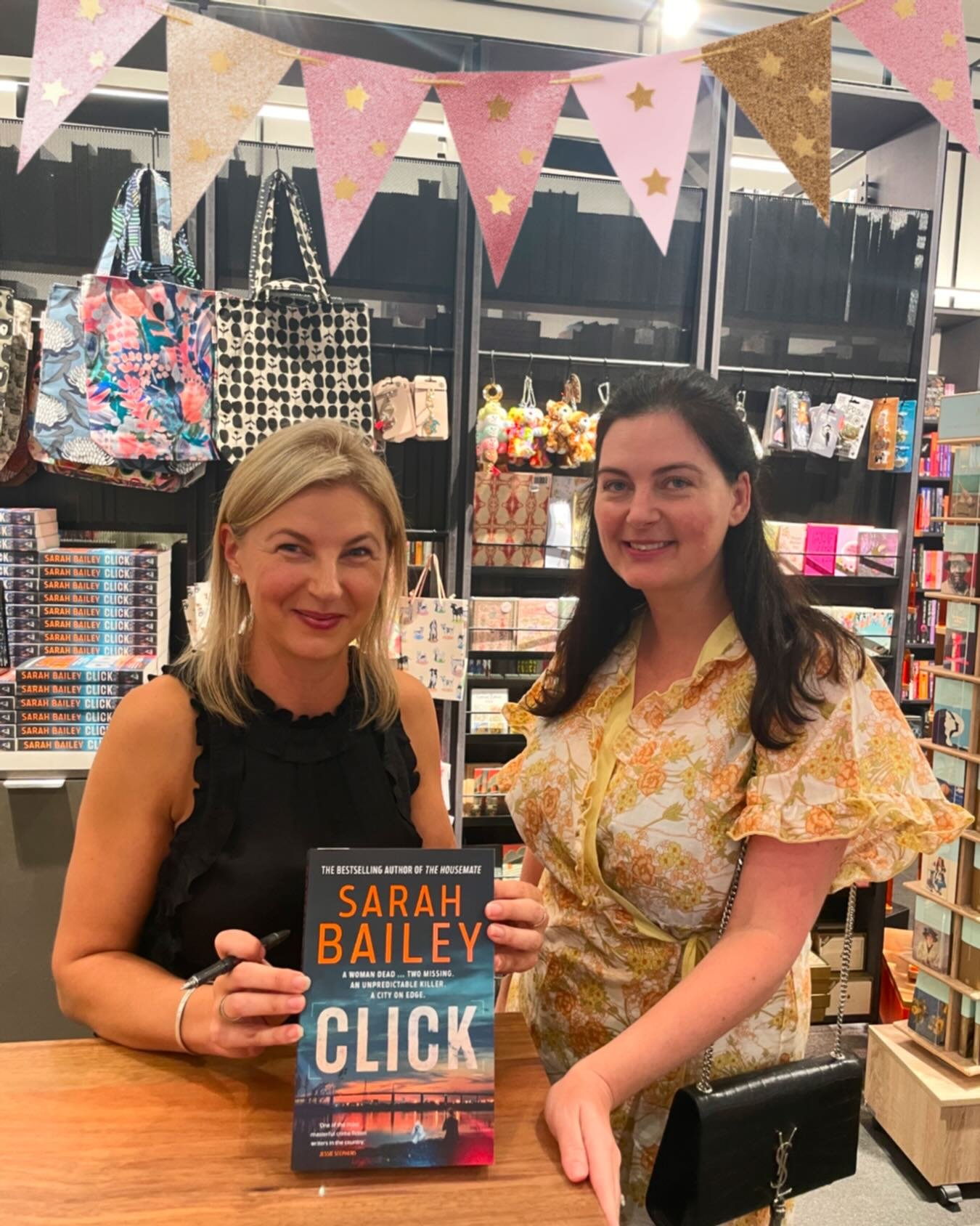 Congrats @sarah_bailey_author on her hooky new novel Click - a thriller set in Melbourne 📚

Journalist Oli Groves, founder of a fledgling digital news site, knows the story could make or break her. Rookie detective Penelope Kibbs, still trying to pr