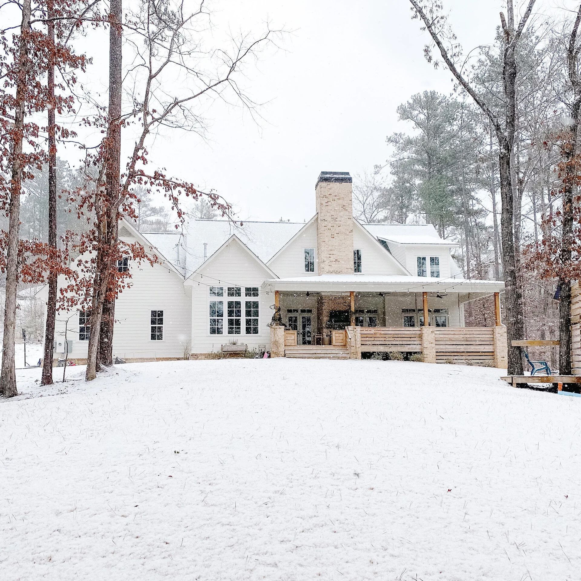 The Farmhouse’s First Snow