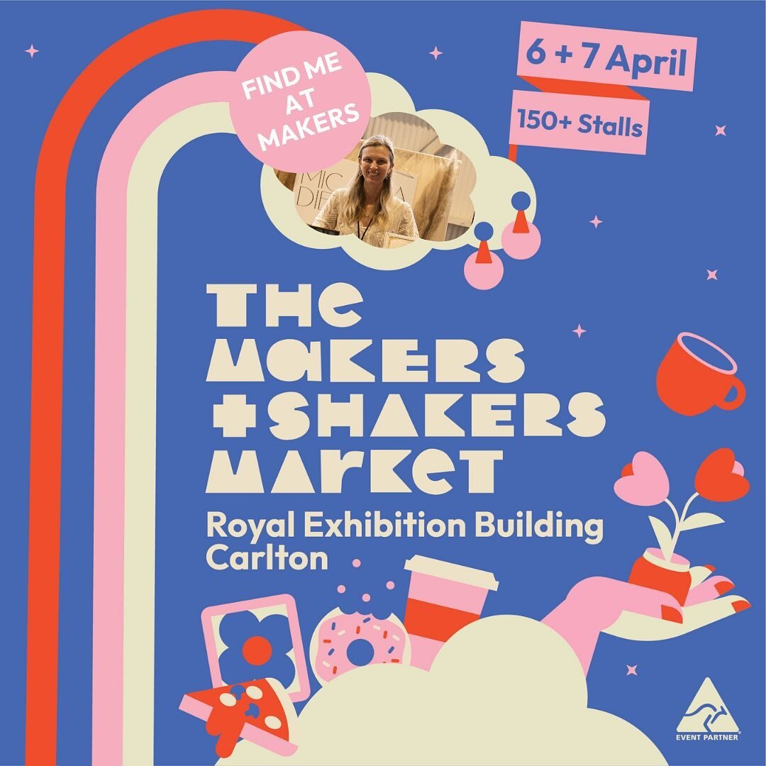 This year is flying by!!

I&rsquo;m so excited to be returning to The Makers and Shakers market in a couple of weeks 💕 This time, we are at The Royal Exhibition Building in Carlton. 

As always it will be a jam packed weekend, full of amazing makers