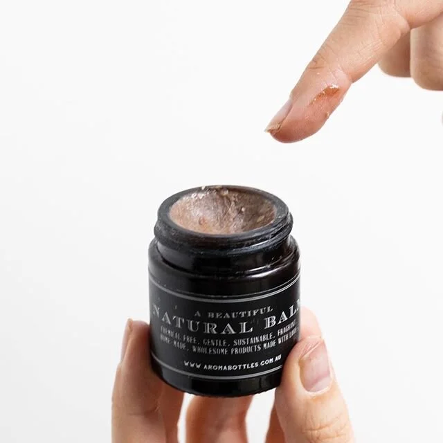 DIY Cacao, Peppermint &amp; Orange tinted Lip Balm 🌈🌈 Made this beautiful chocolatey nourishing tinted lip balm with all natural beneficial ingredients. Perfect for winter and for dry lips. Recipe @biomestores and cute jar from @aromabottles. 👄👄?