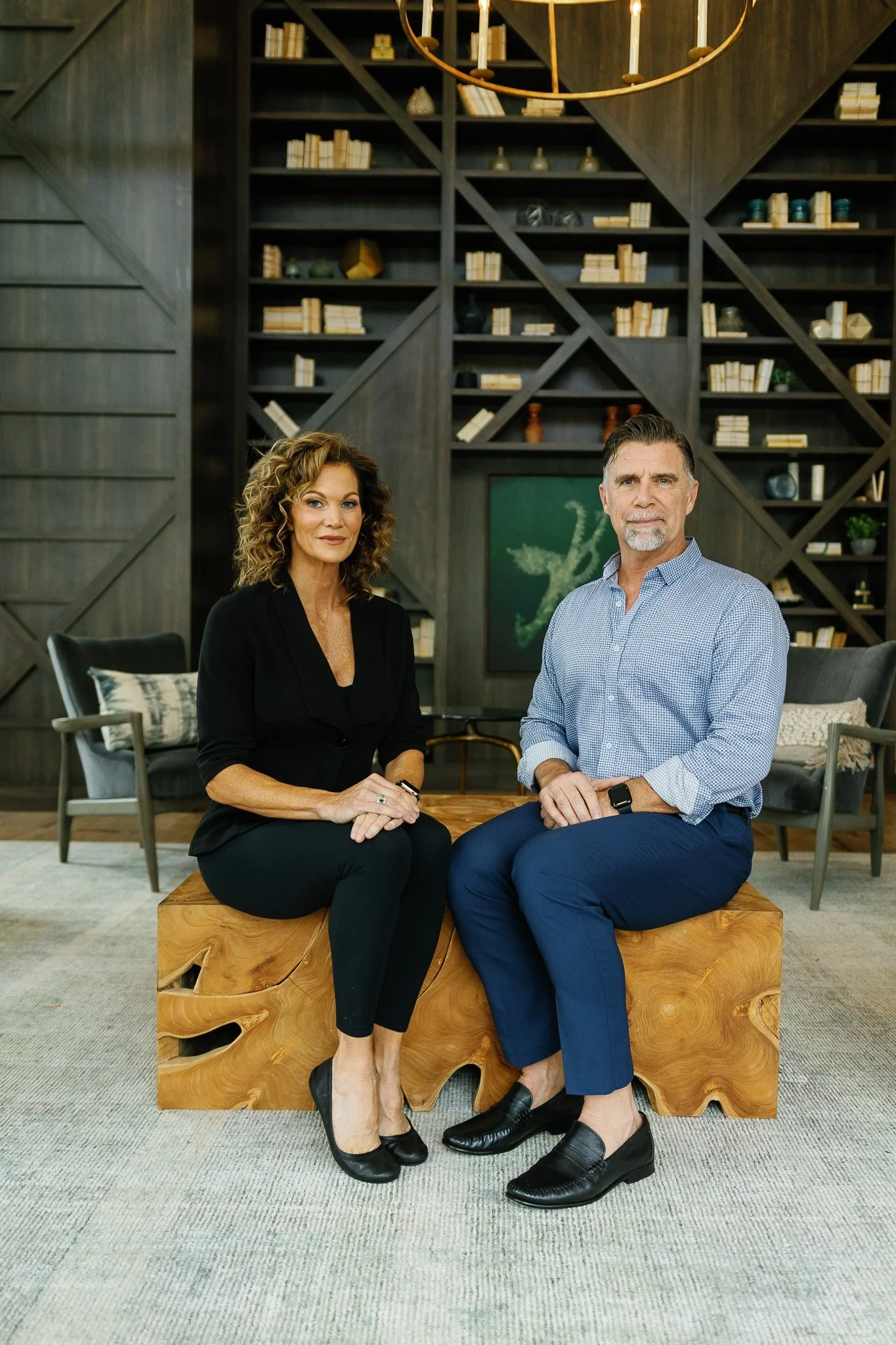 Kerry and Chan seated together, founders of The Masters Fitness