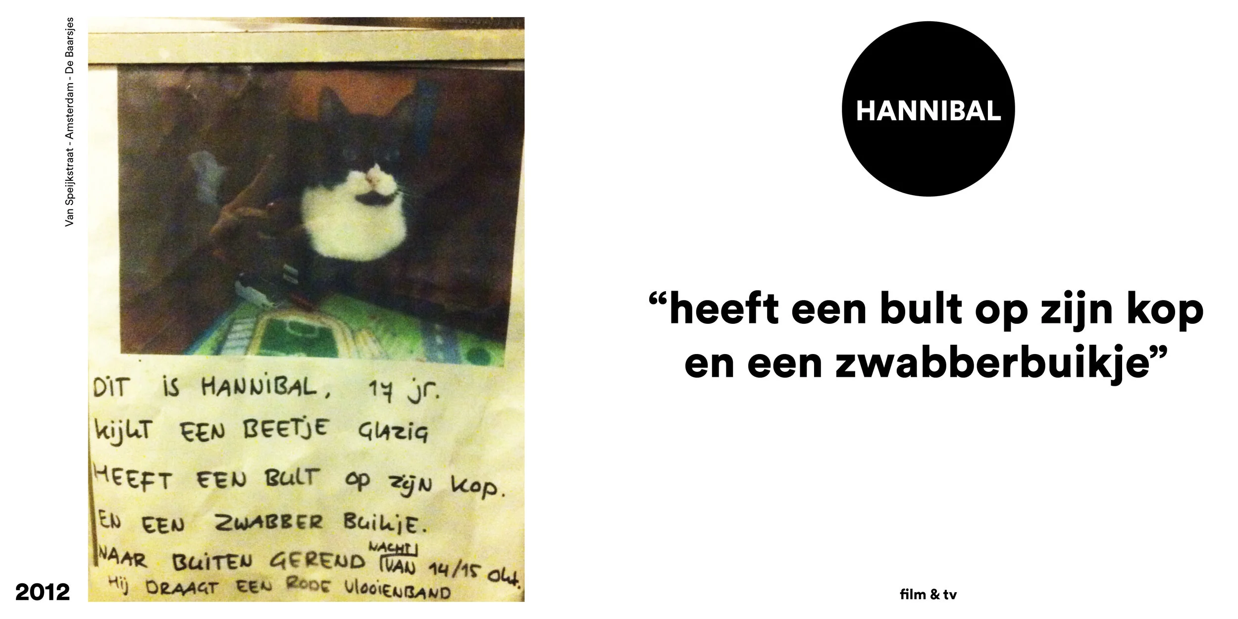 film & tv | 2012 | amsterdam | kat | poezenbriefje | vermist | hannibal
