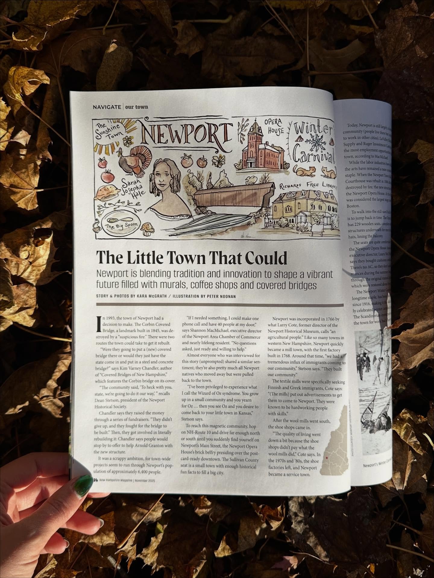 for my latest for @nhmagazine, i took a visit to newport nh where i sat in theater seats from the 1880s, dug through treasures at the historical museum, learned about the first woman editor of a national magazine, stumbled into the coziest yarn store