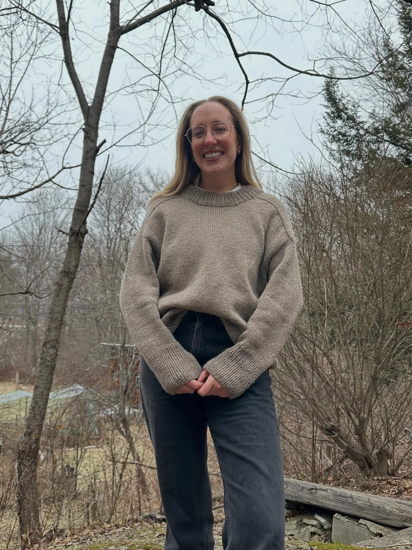 happy finished object friday from me and my newly-knit lakes pullover! i am obsessed with this basic, cozy sweater and plan to make many more in additional colors. 

this pattern is great for beginners and definitely a &ldquo;trust the blocking proce