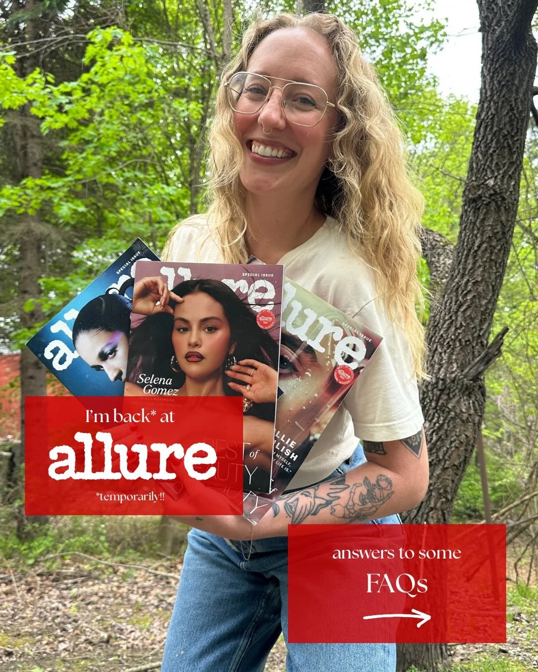 i&rsquo;m back, baby! been getting a lot of questions in my DMs, so i figured i&rsquo;d clarify on the grid. please send me your pitches for allure *and* your writing/editing assignments for other outlets! i am always happy to brainstorm for upcoming