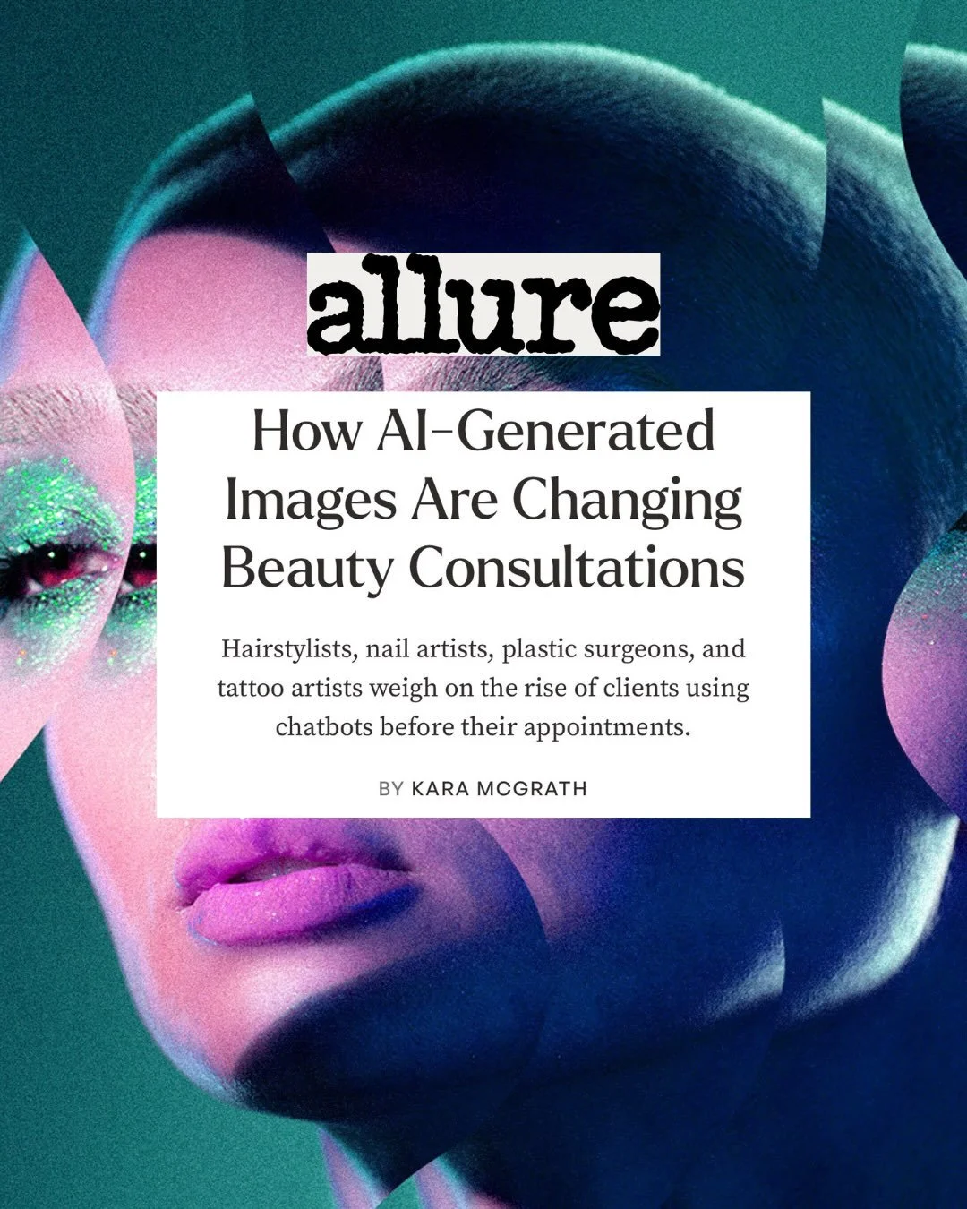 new for @allure! i noticed a bunch of experts reporting a sharp increase in clients bringing in AI-generated inspiration photos to their beauty appointments. to me, bringing in a computer-generated image and saying &ldquo;do this to my human body&rdq