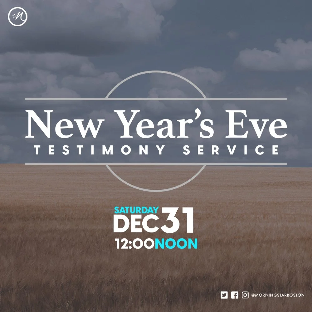 NYE Noon Testimony Service