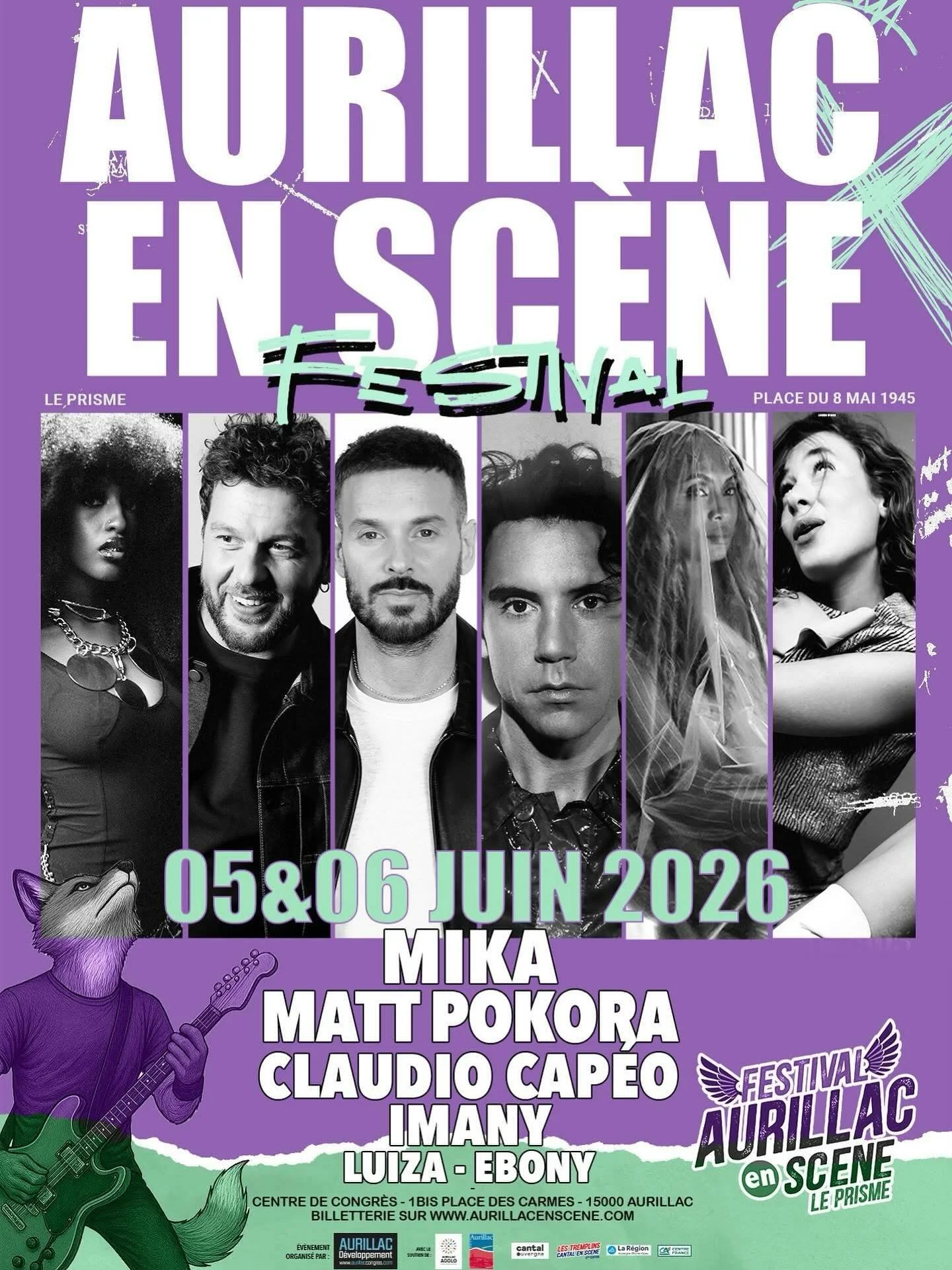 Affiche festival Aurillac en Scène concert musique juin 2026 Cantal Auvergne