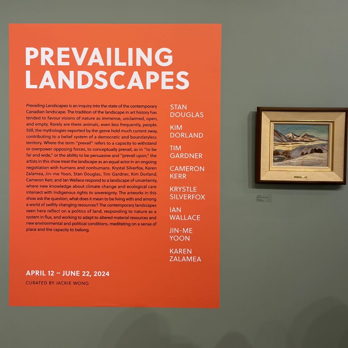 Prevailing Landscapes opened last Friday at @the_smith_foundation, curated by Jackie Wong. Head over to the North Shore (why not?) to view works by @karenzalamea, Krystal Silverfox, Jin-me Yoon, Stan Douglas and more, with a catalogue essay and wall 
