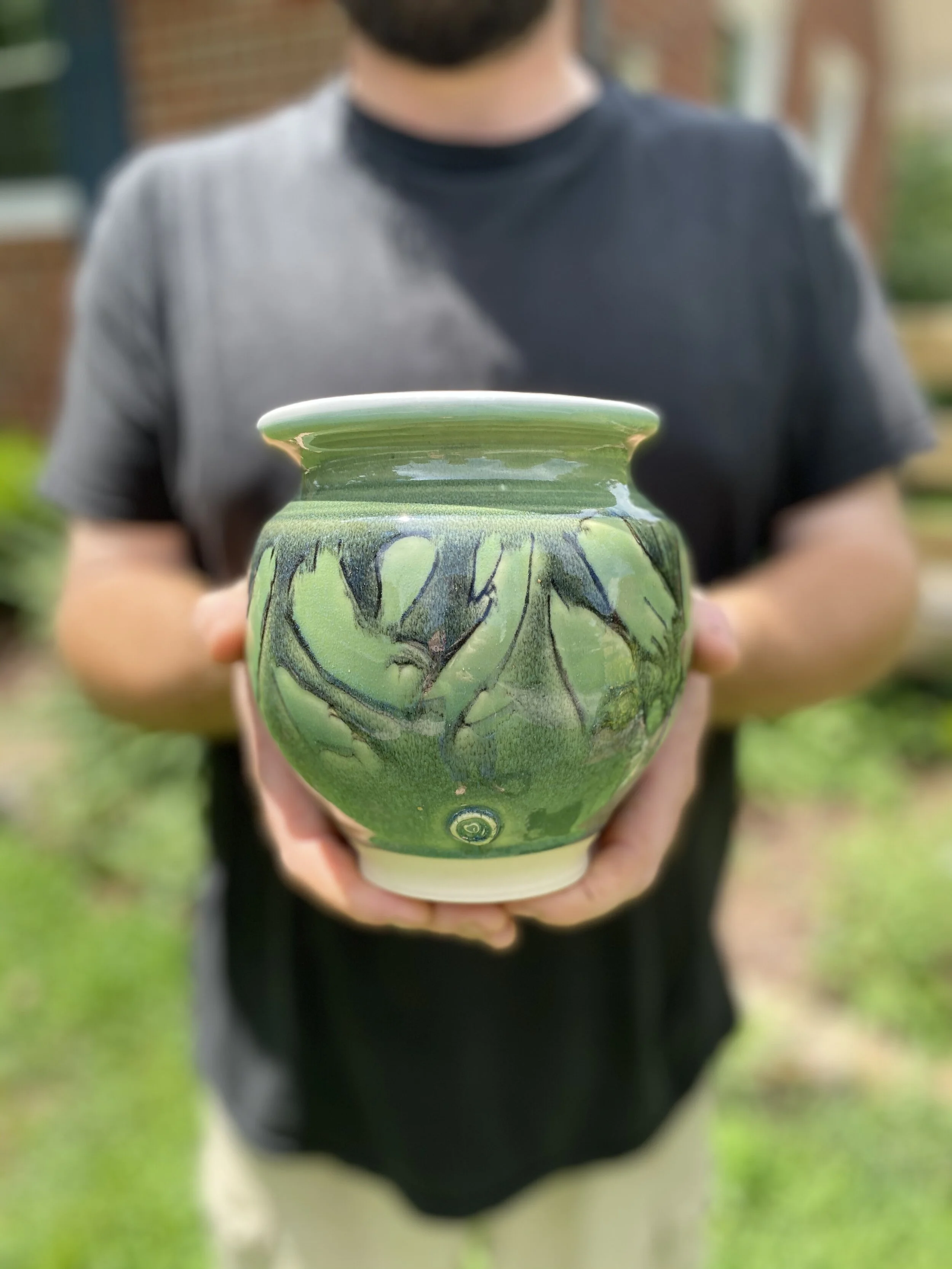 Green Graffiti Vase