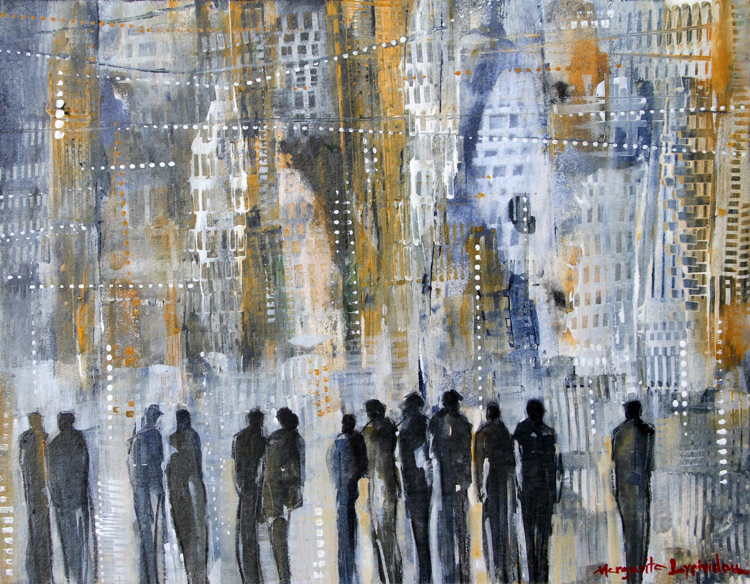 Casual Gathering At Dusk  -  SOLD