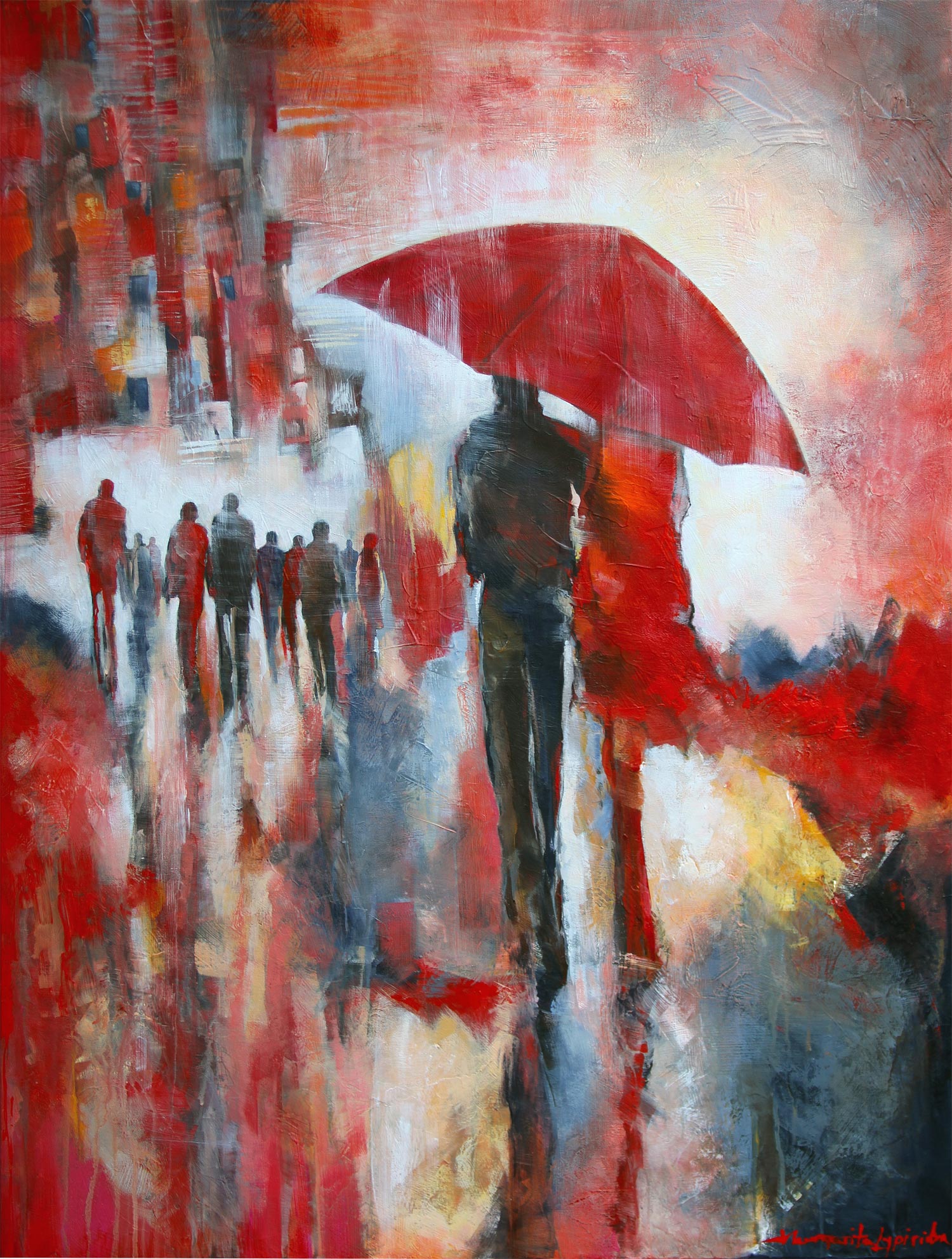 Under The Red Umbrella  -  SOLD