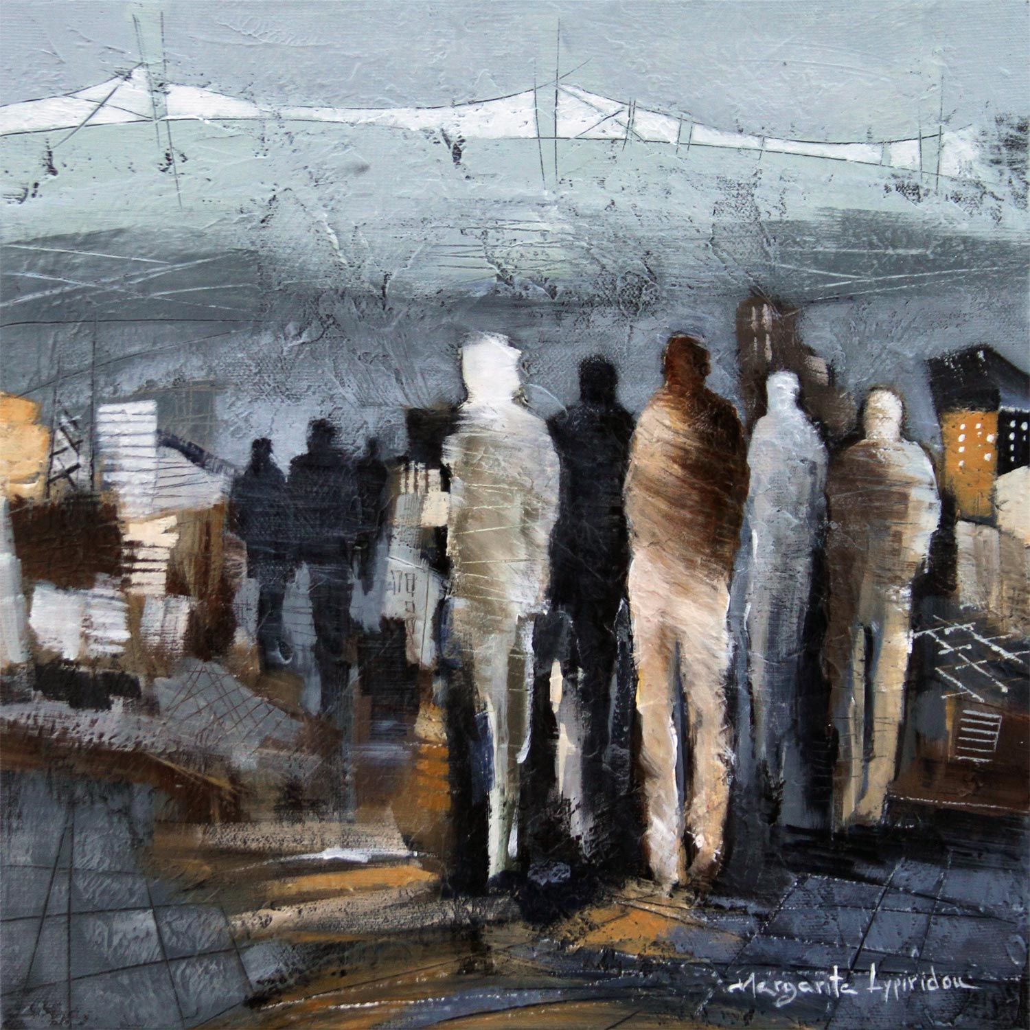 Morning City Crowd  -  SOLD