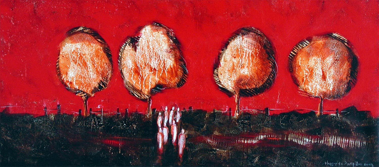 Trees In Red  -  SOLD
