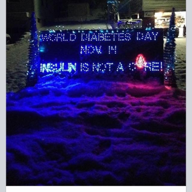 &ldquo;Today is World Diabetes Day, November 14, insulin is not a cure&rdquo; it&rsquo;s World Diabetes Day share the gofundme😀
