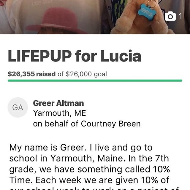 Thank you to everyone who donated and made this possible! I am so excited for Chappy and Lucia to be together. And overage will get out towards Chappy&rsquo;s ongoing care.