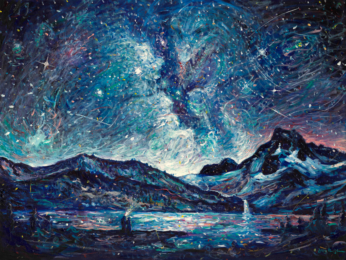 High Sierra - Dragon Sky - 40x30" (Part II of the Winter's Night Series)
