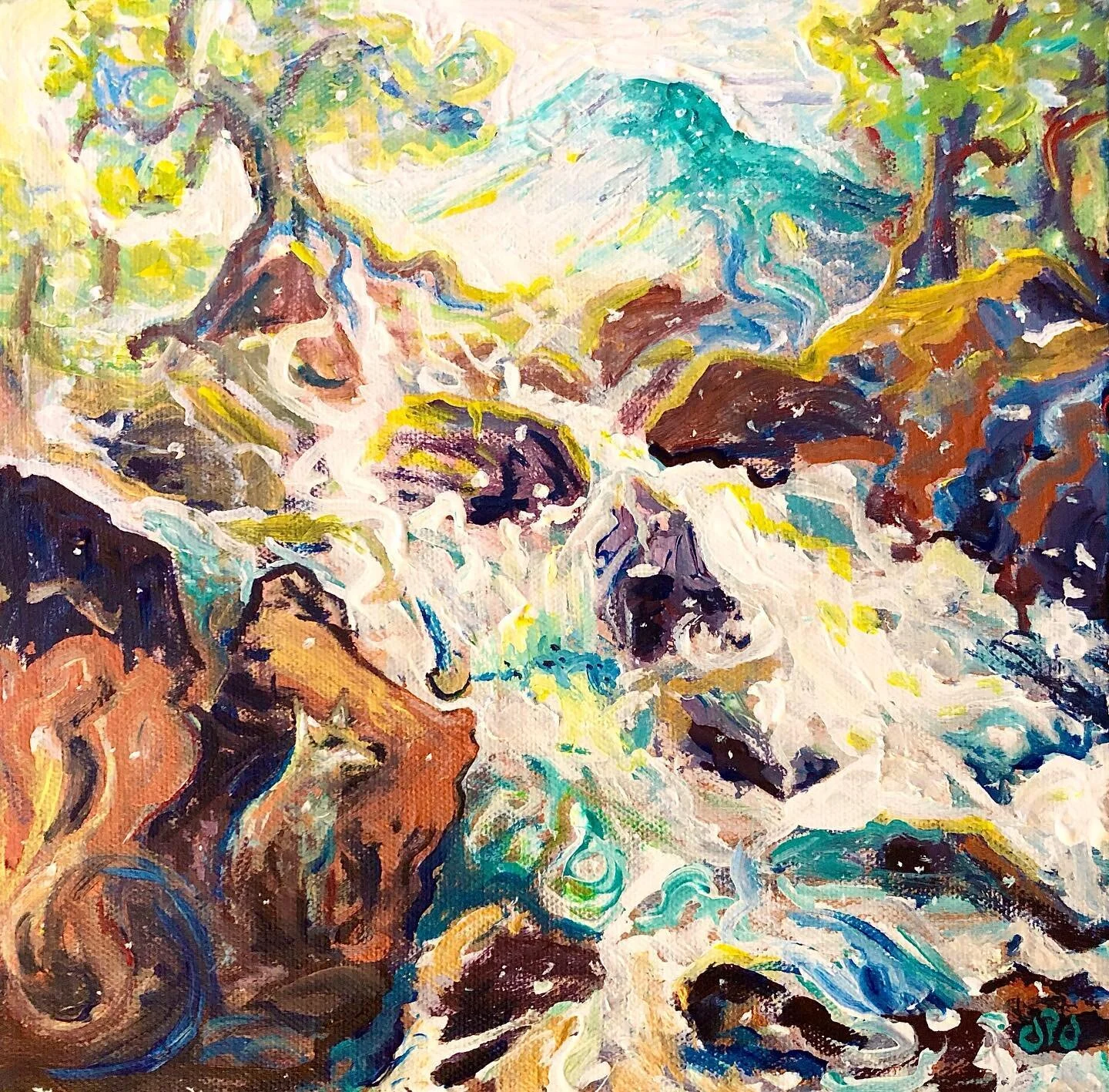 This small, 10x10&rdquo; painting holds a few hidden animals ~ can you spot them?

&ldquo;Tree of Life&rdquo;
#modernimpressionism #waterfall #bigsur #california #hikingadventures