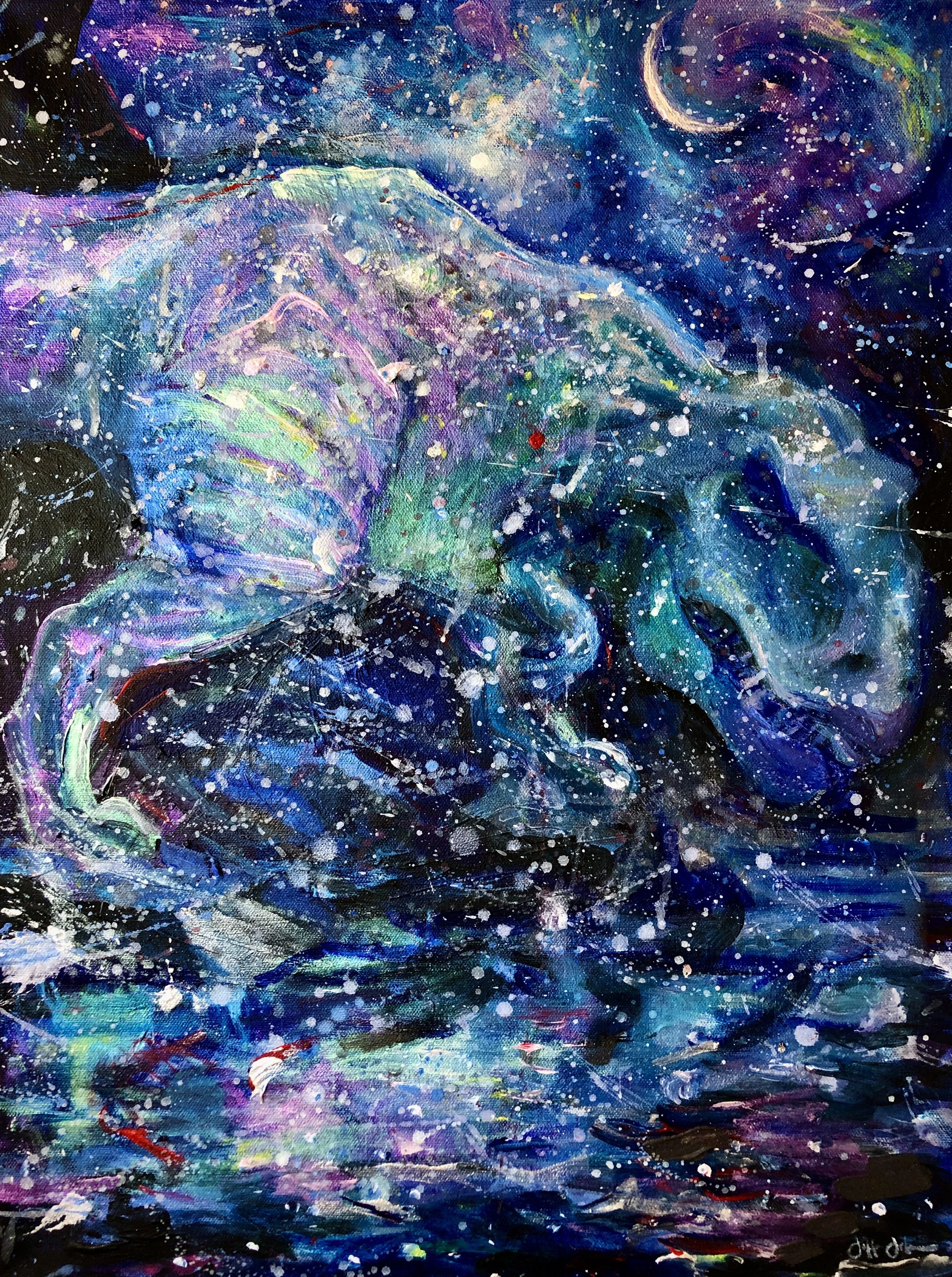 Moonlit Menace - 18”x24”