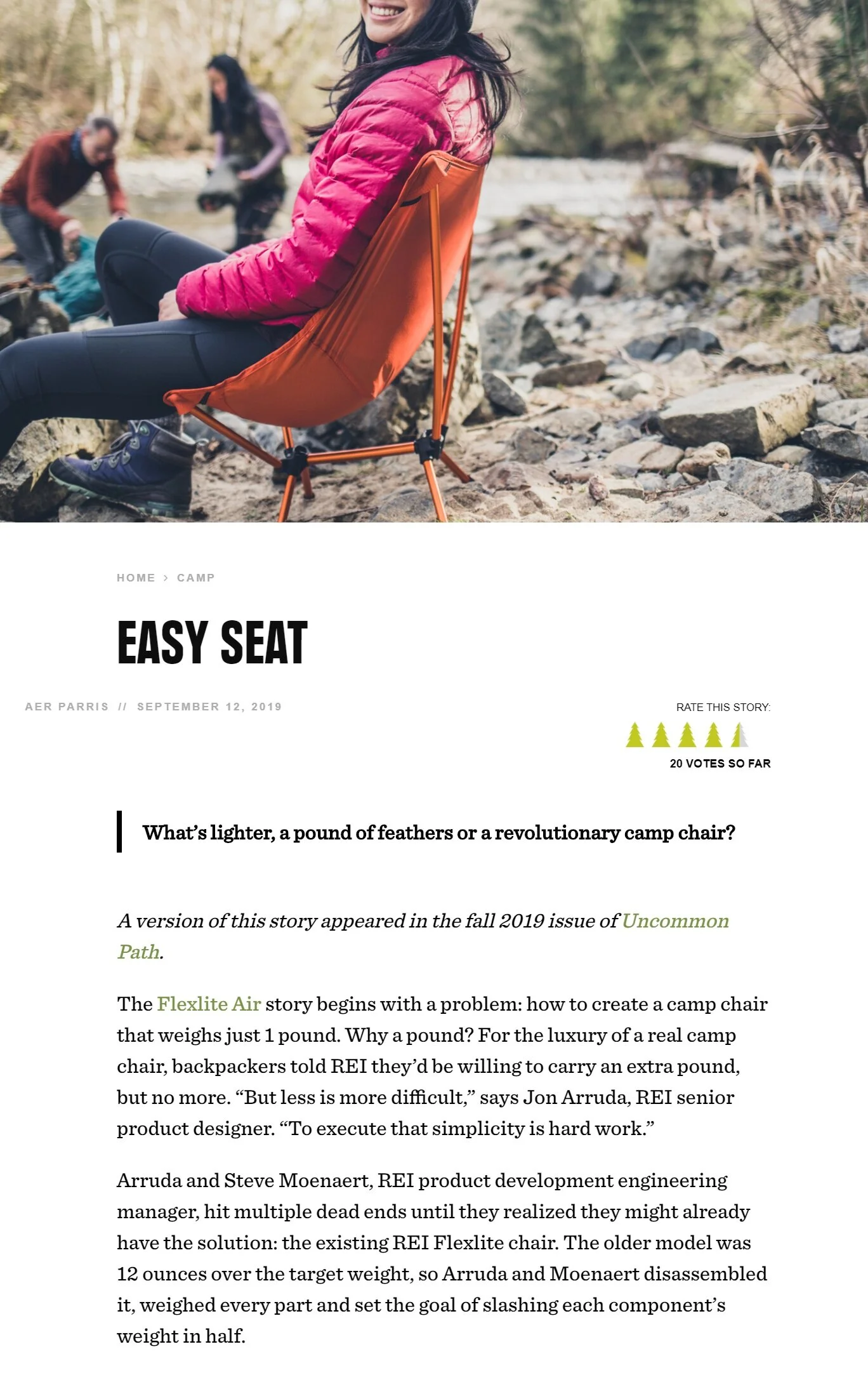 The 84-page publication reached 700,000 outdoor enthusiasts.