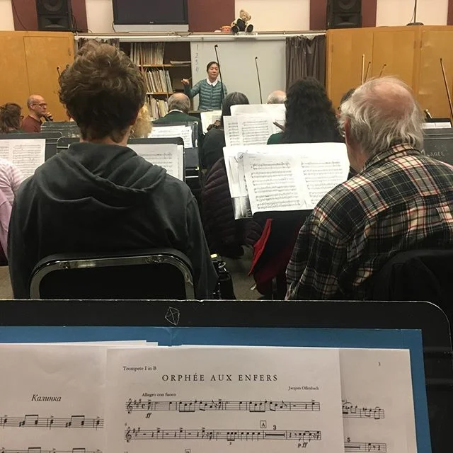 Hanging out in the back of the Orchestra counting bars. @alittlenightmusicorchestra